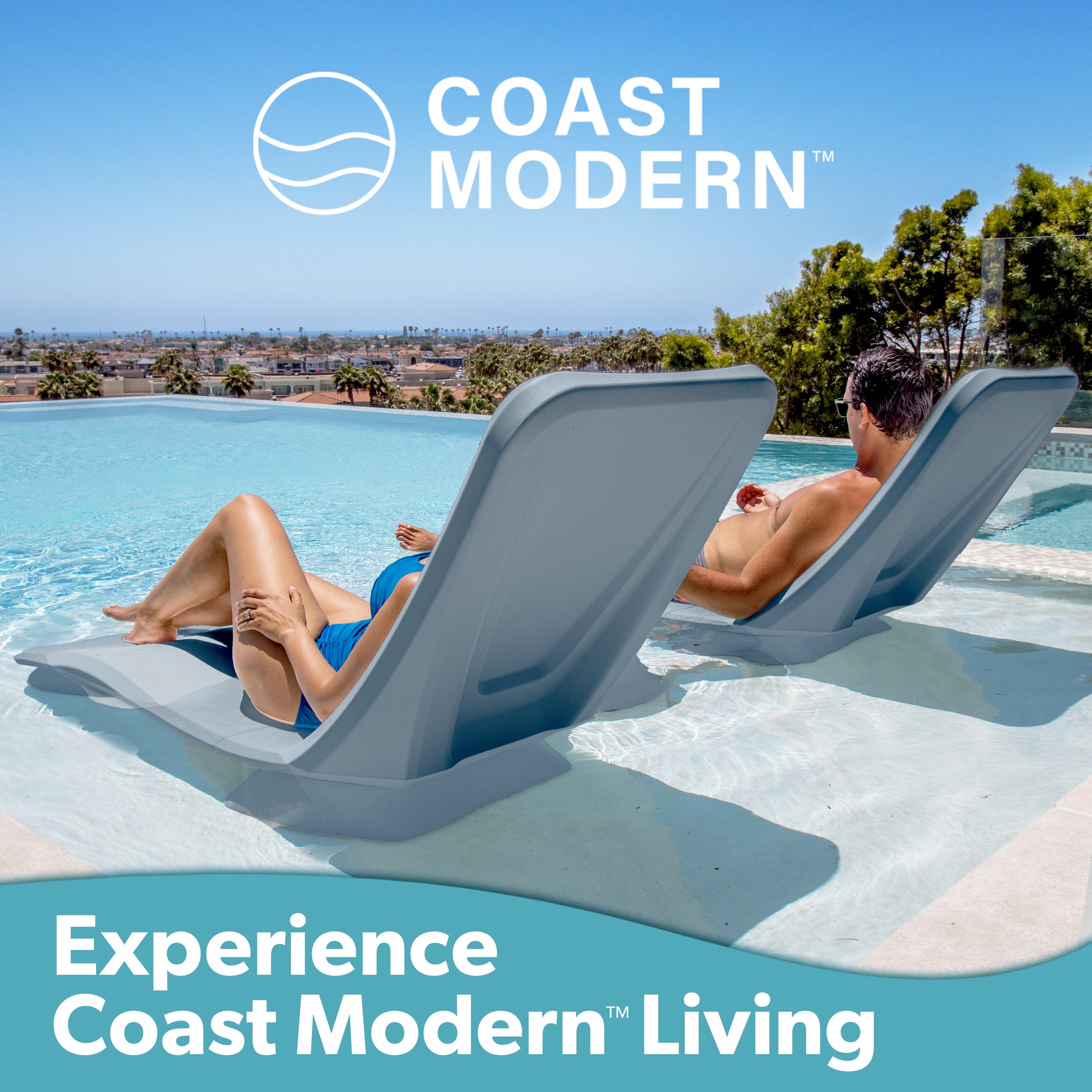 Coast Modern Weighted Riser Kit for Lounge Chair - Use In Pool or On Patio PlayGoSports.com