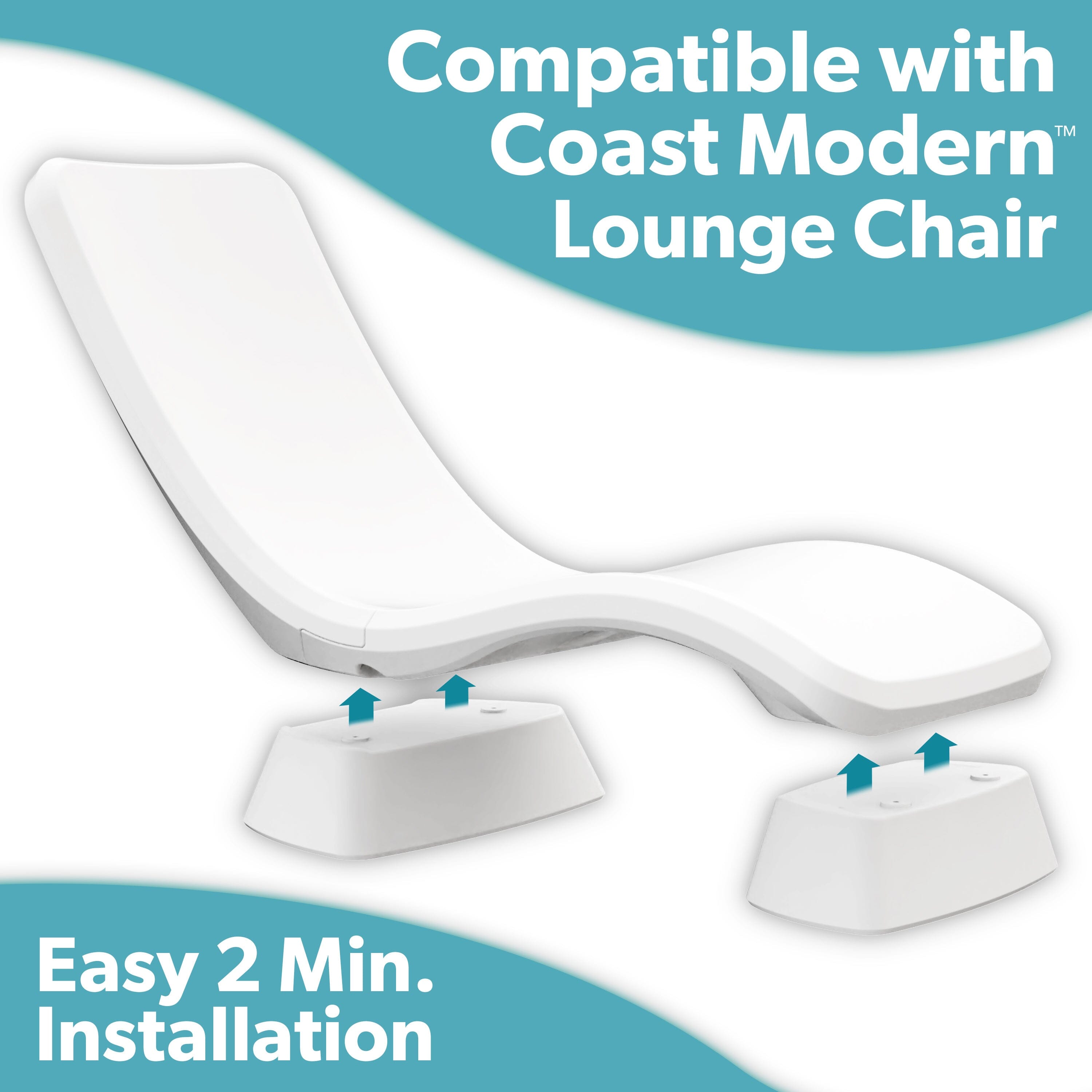 Coast Modern Weighted Riser Kit for Lounge Chair - Use In Pool or On Patio PlayGoSports.com