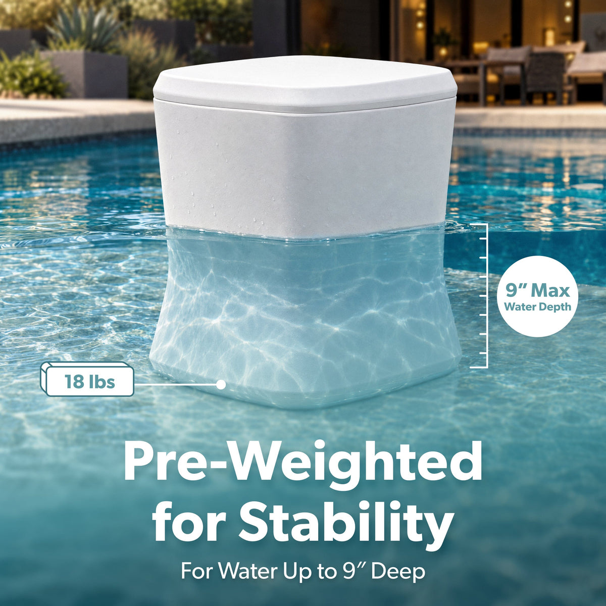 In-Pool Baja Shelf Cooler Table, 25 qt Coast Modern