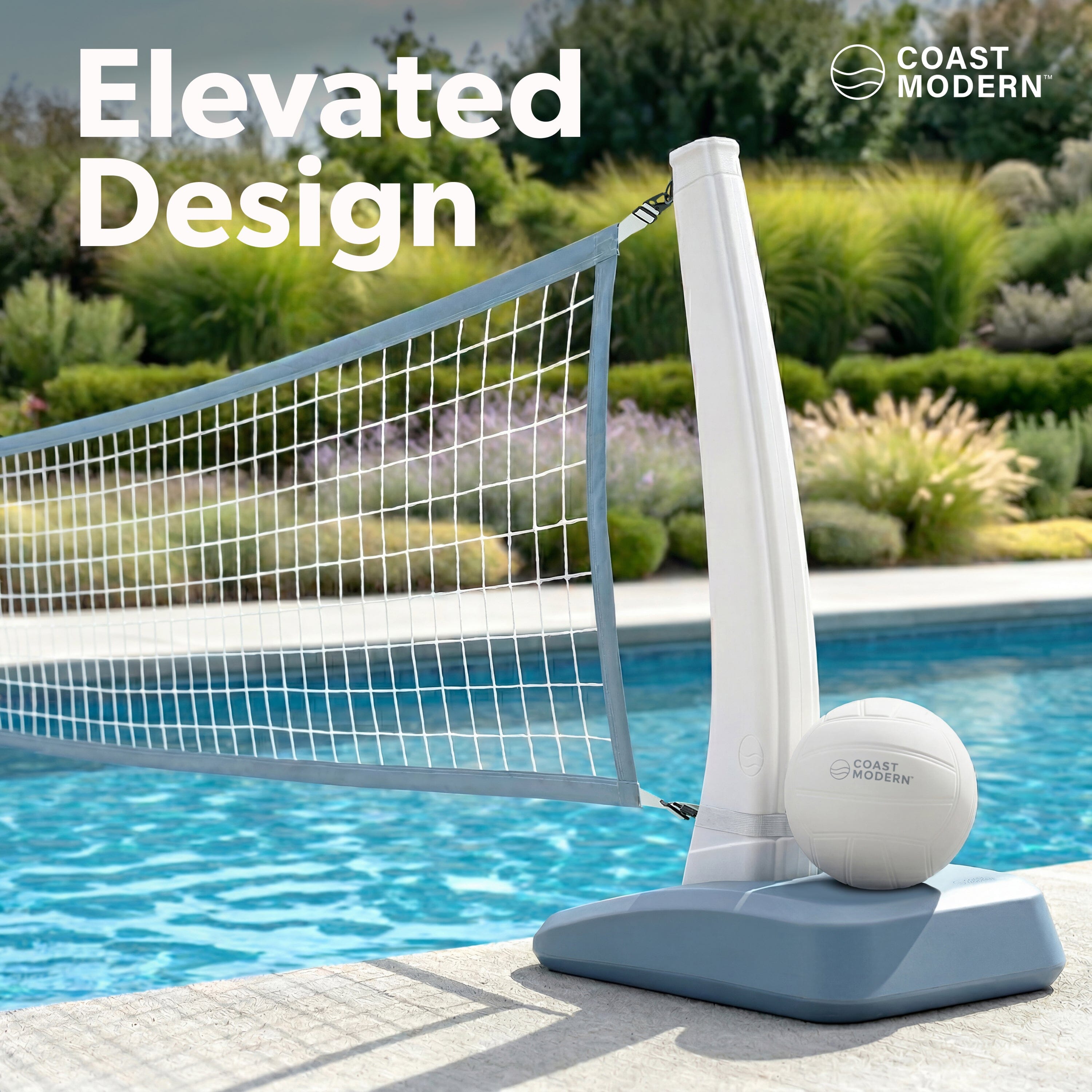 Coast Modern Pool Volleyball Net - Premium Volleyball Pool Game Set for Adults & Family - Accessories Included Playgosports.com