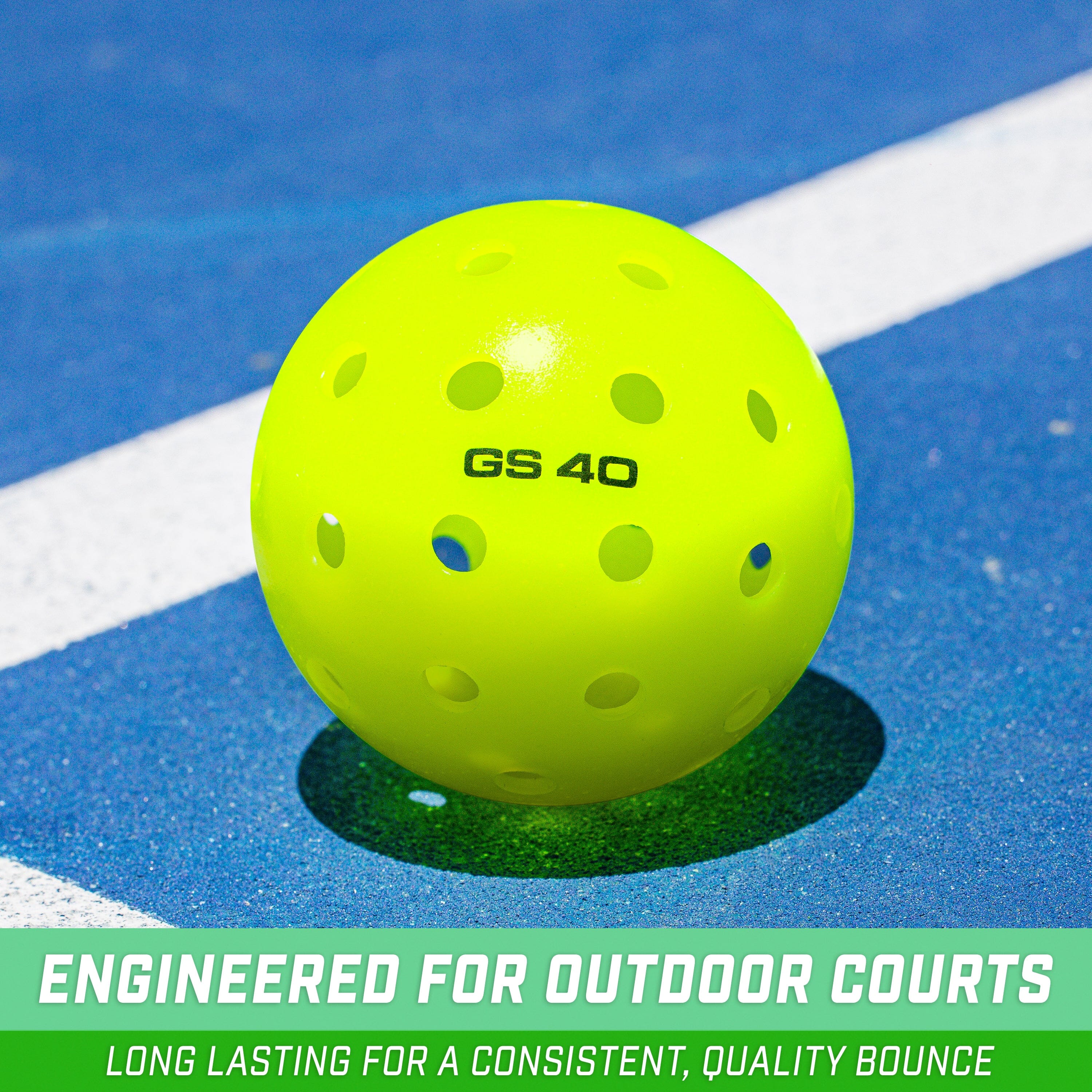 GoSports GS 40 Pickleball Balls - 4 Pack of Regulation USAPA Pickleballs GoSports