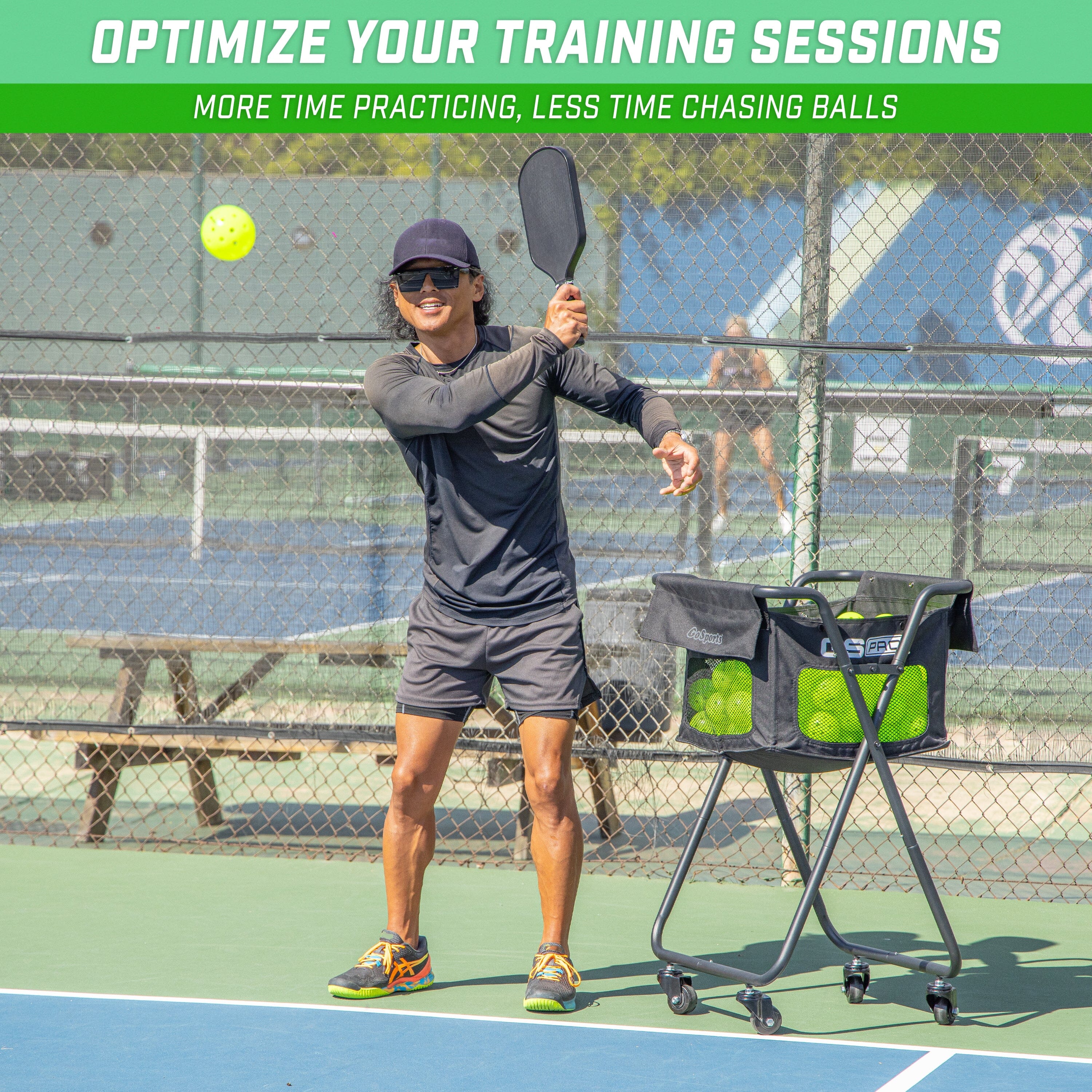 a woman holding a tennis rade on a tennis court