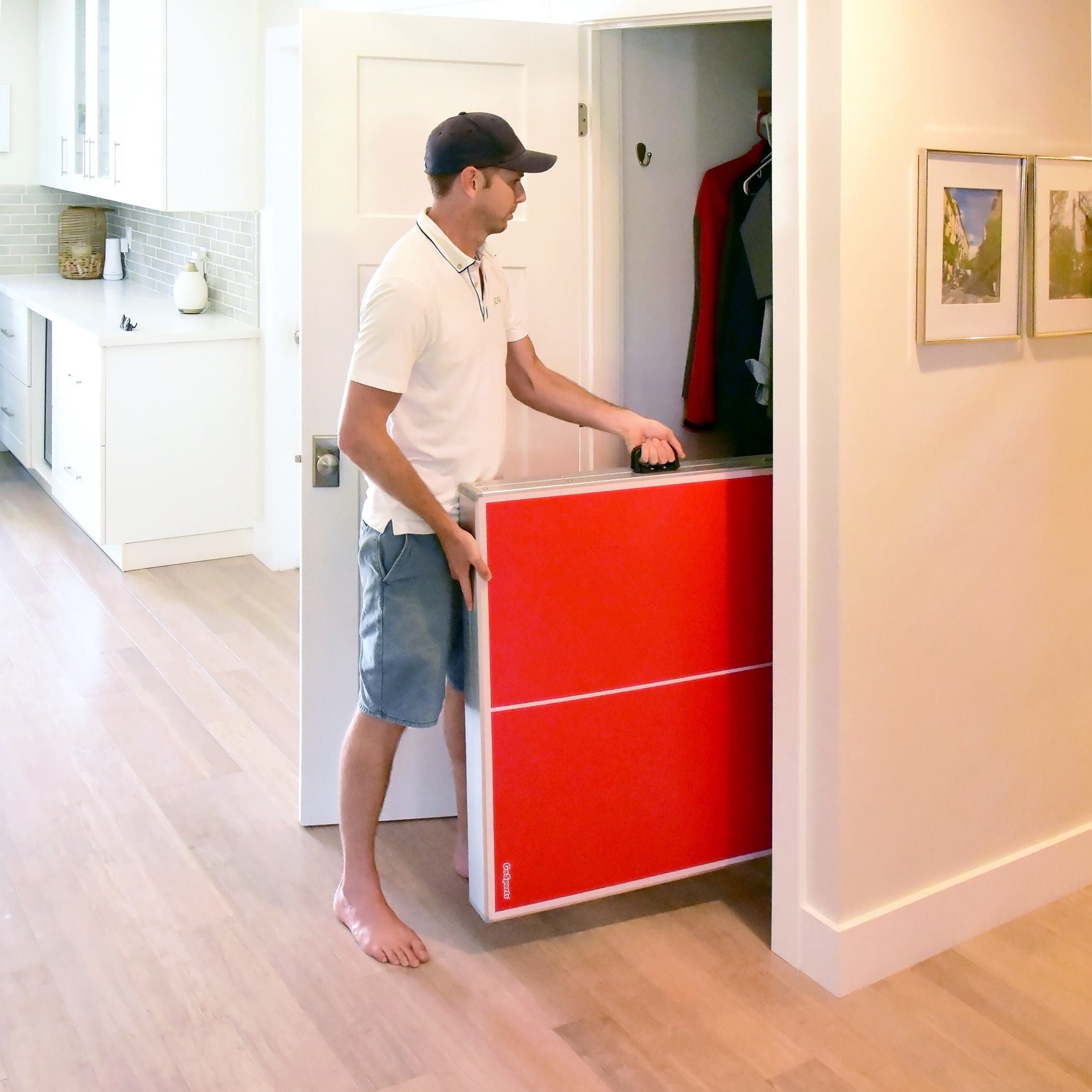 GoSports 6 ft x 3 ft Mid-size Table Tennis Game - Red GoSports