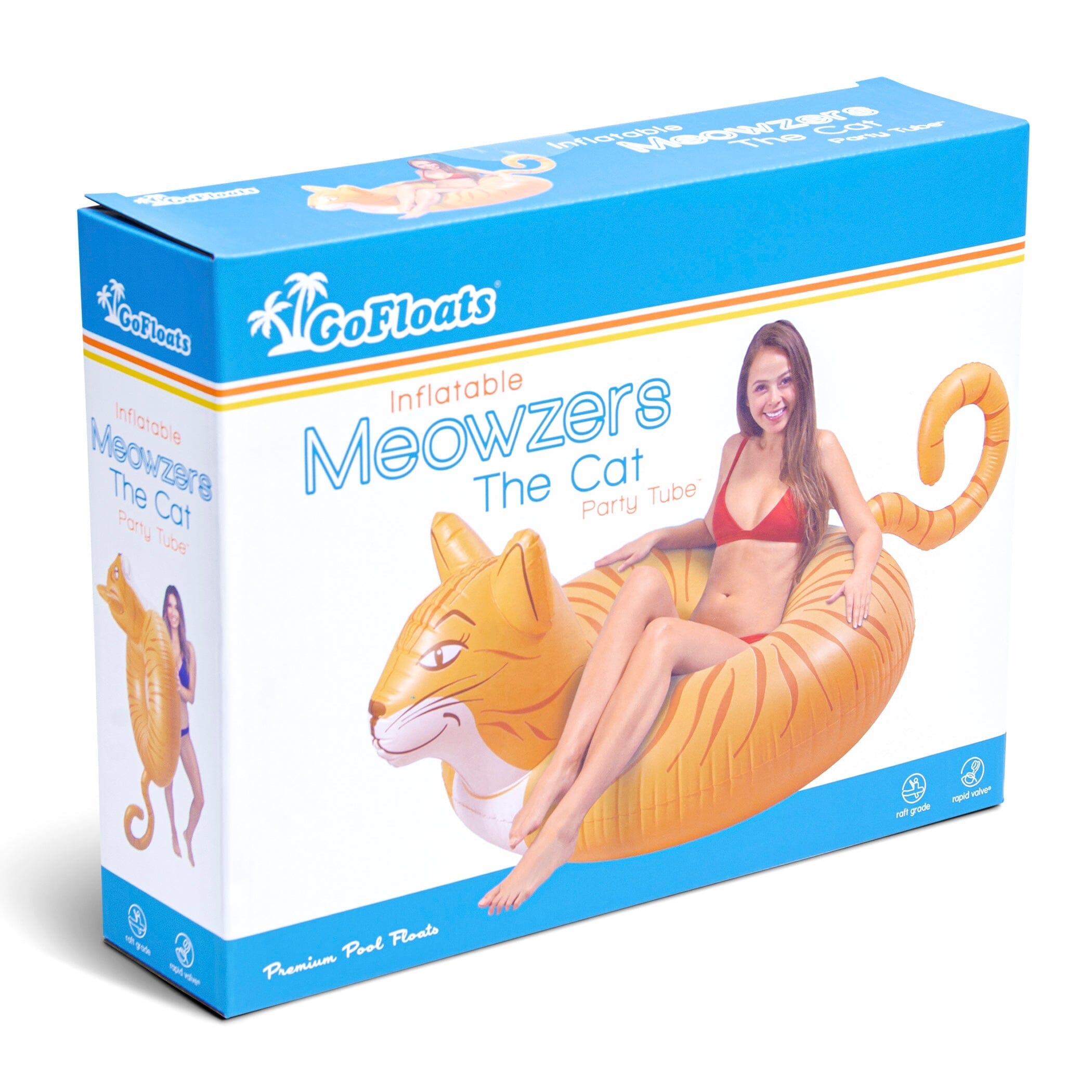 GoFloats Meowzers the Cat Party Tube Inflatable Raft GoFloats