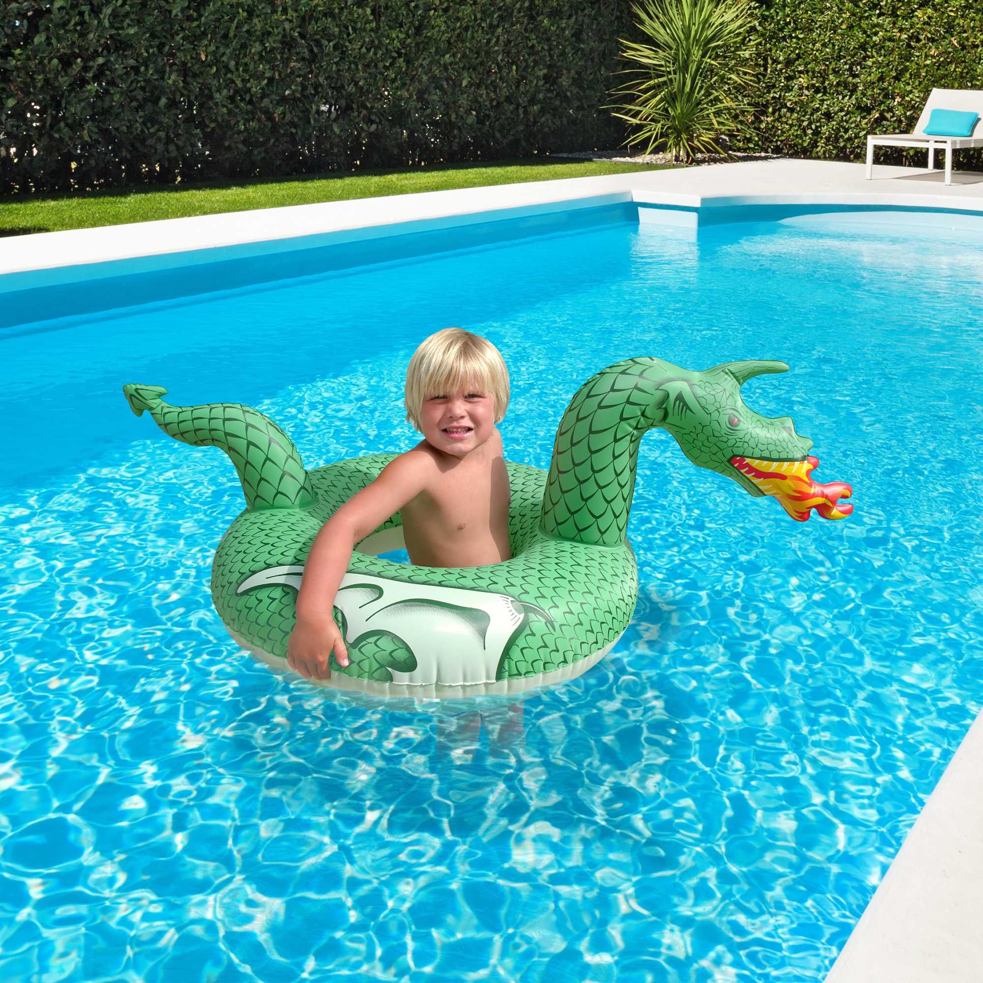 GoFloats Jr Pool Float Party Tube - Fire Dragon GoFloats