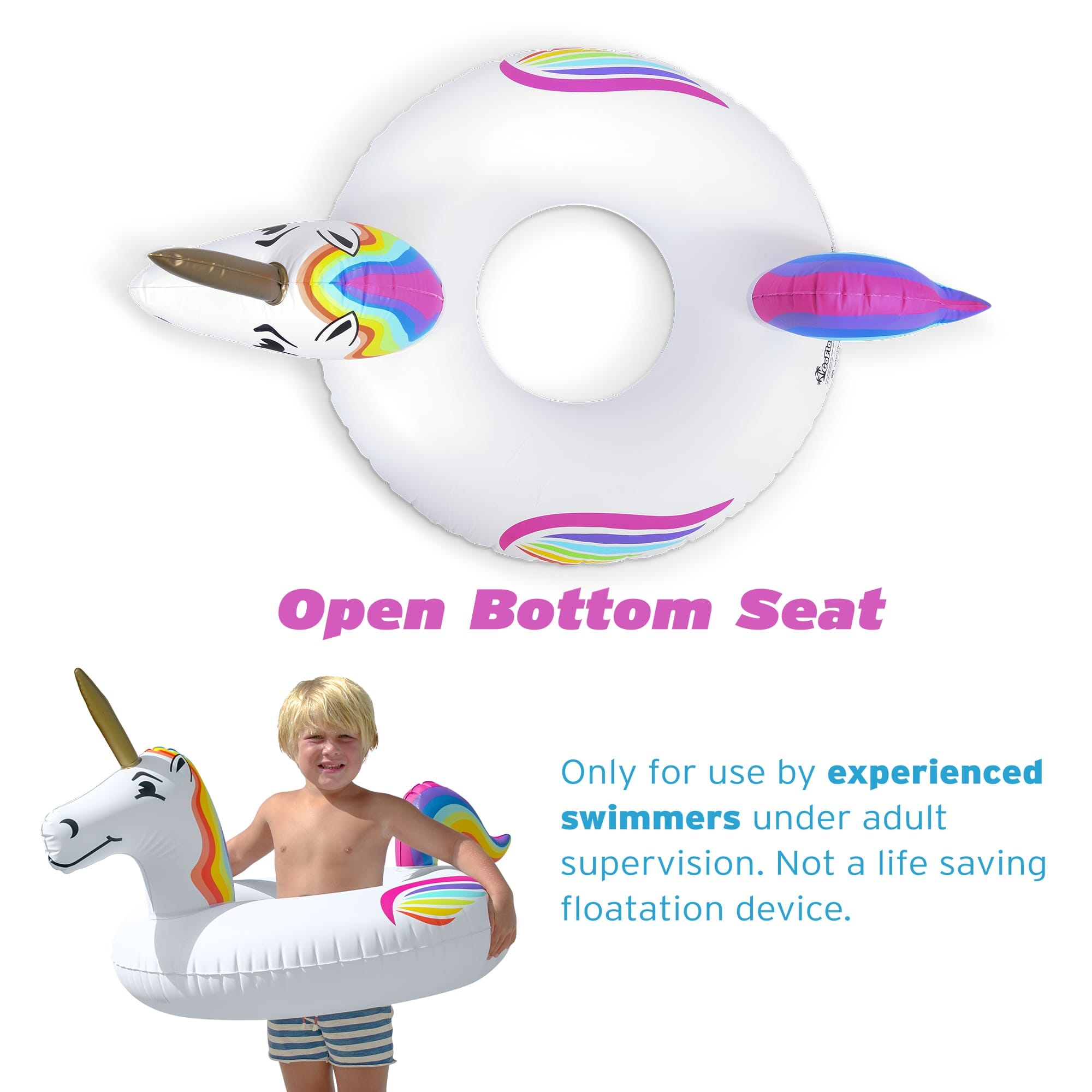 GoFloats Jr Pool Float Party Tube - Unicorn GoFloats