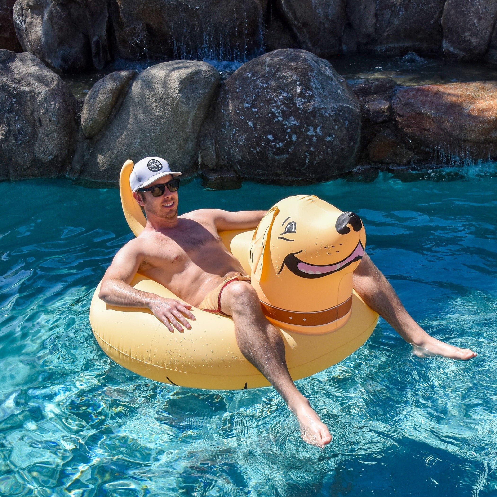 GoFloats Party Tube Inflatable Raft - Buddy the Dog GoFloats