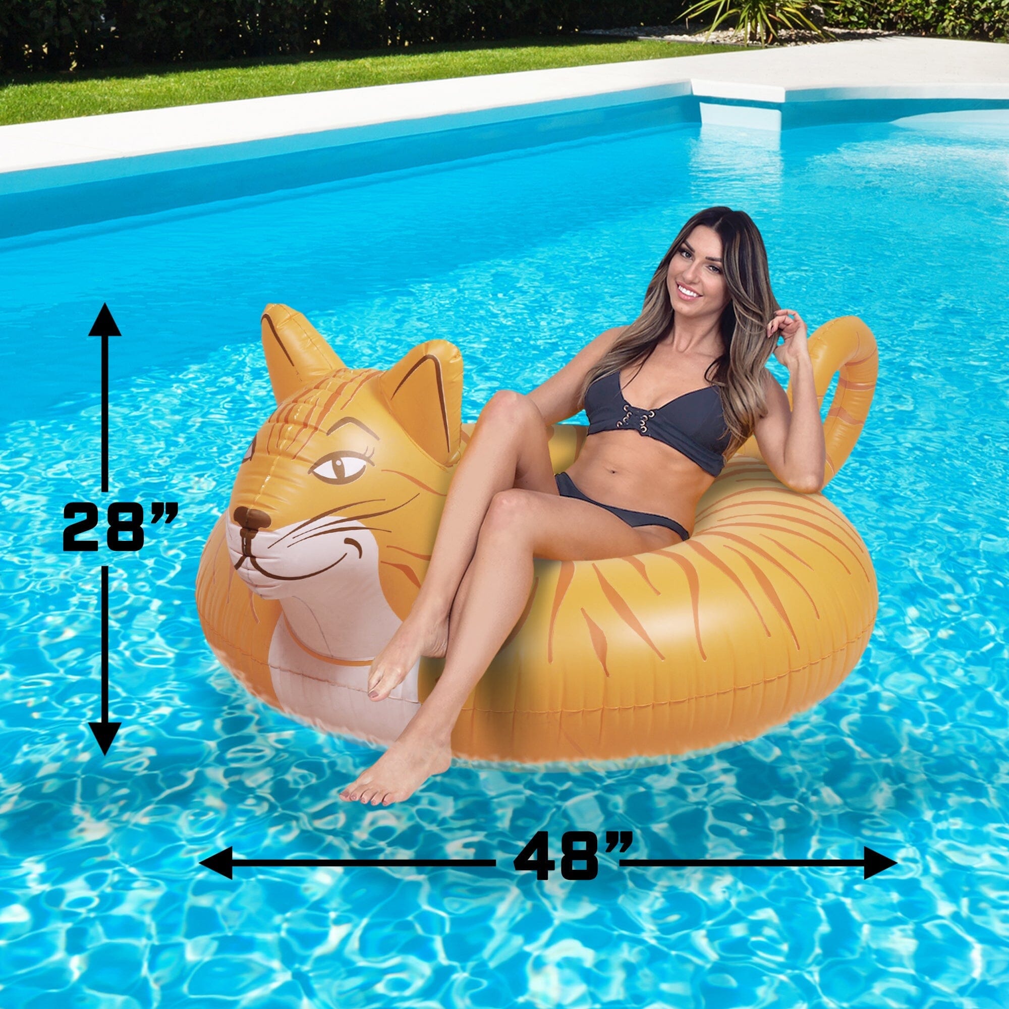 GoFloats Meowzers the Cat Party Tube Inflatable Raft GoFloats