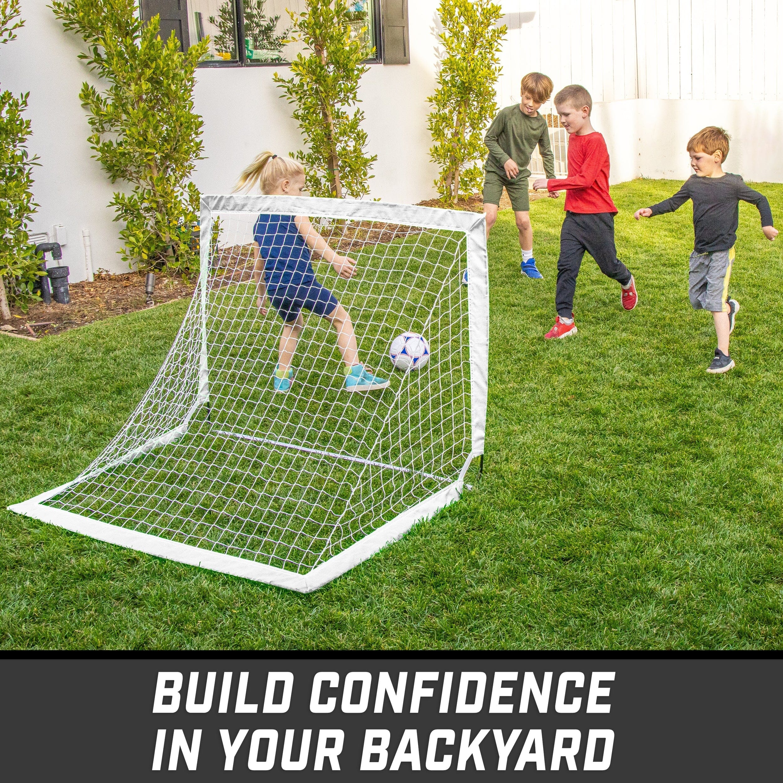GoSports Team Tone Portable Soccer Goal for Kids - Pop Up Net for Backyard GoSports