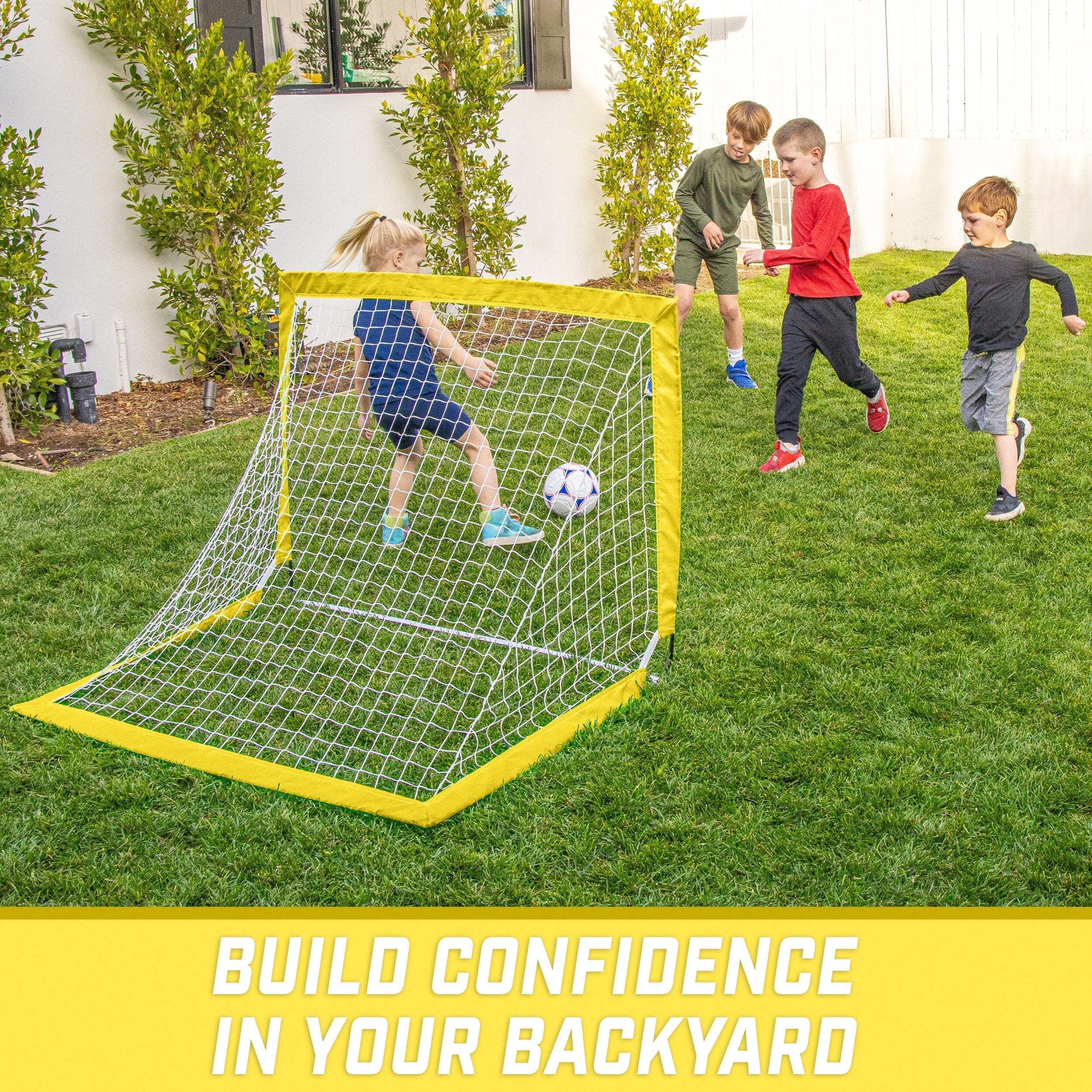 GoSports Team Tone Portable Soccer Goal for Kids - Pop Up Net for Backyard GoSports