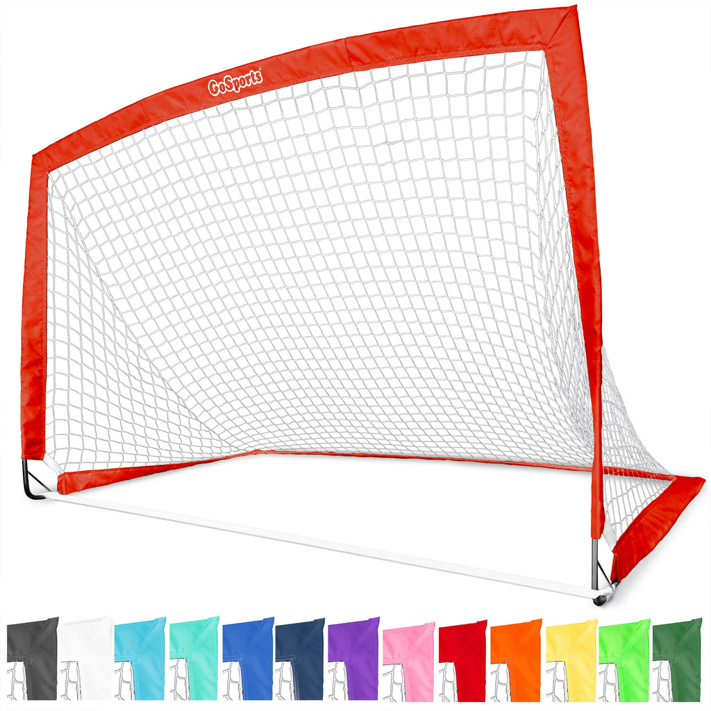 GoSports Team Tone 6 ft x 4 ft Portable Soccer Goal for Kids - Pop Up Net for Backyard - Red GoSports 