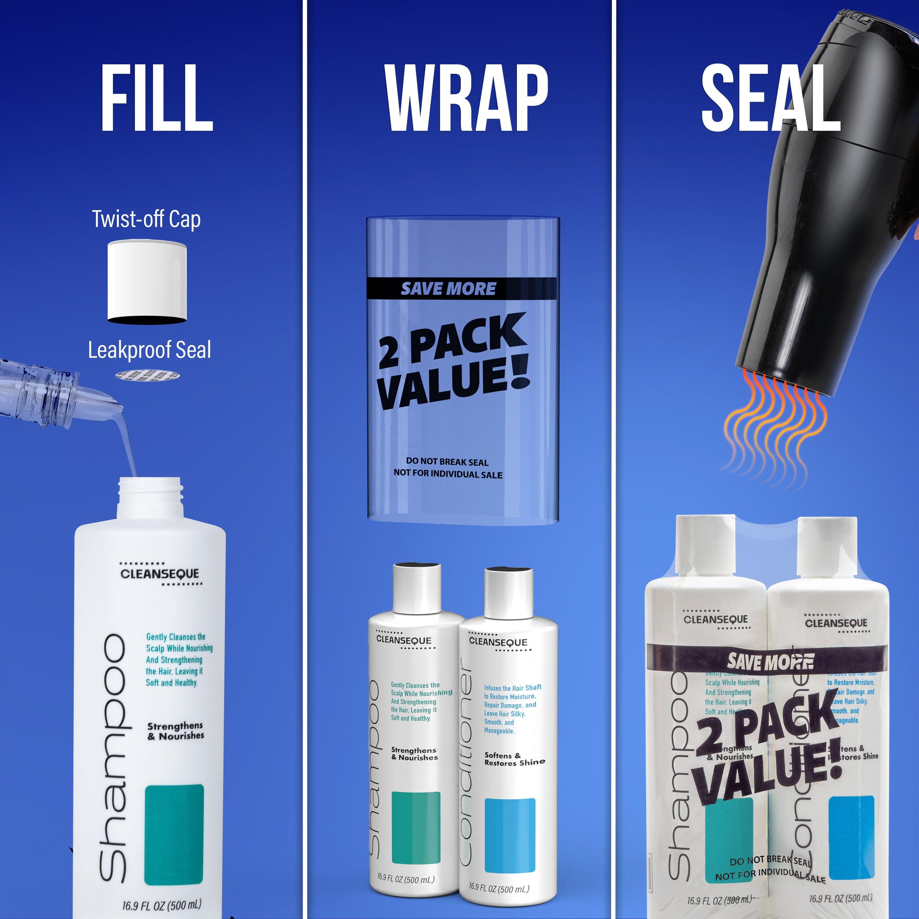 GoPong Bath & Body Flasks 4 Pack (68 oz Total) - Hidden Alcohol Travel Flasks - Secret Liquor Containers for Cruises - Includes Funnel & Spout Playgosports.com