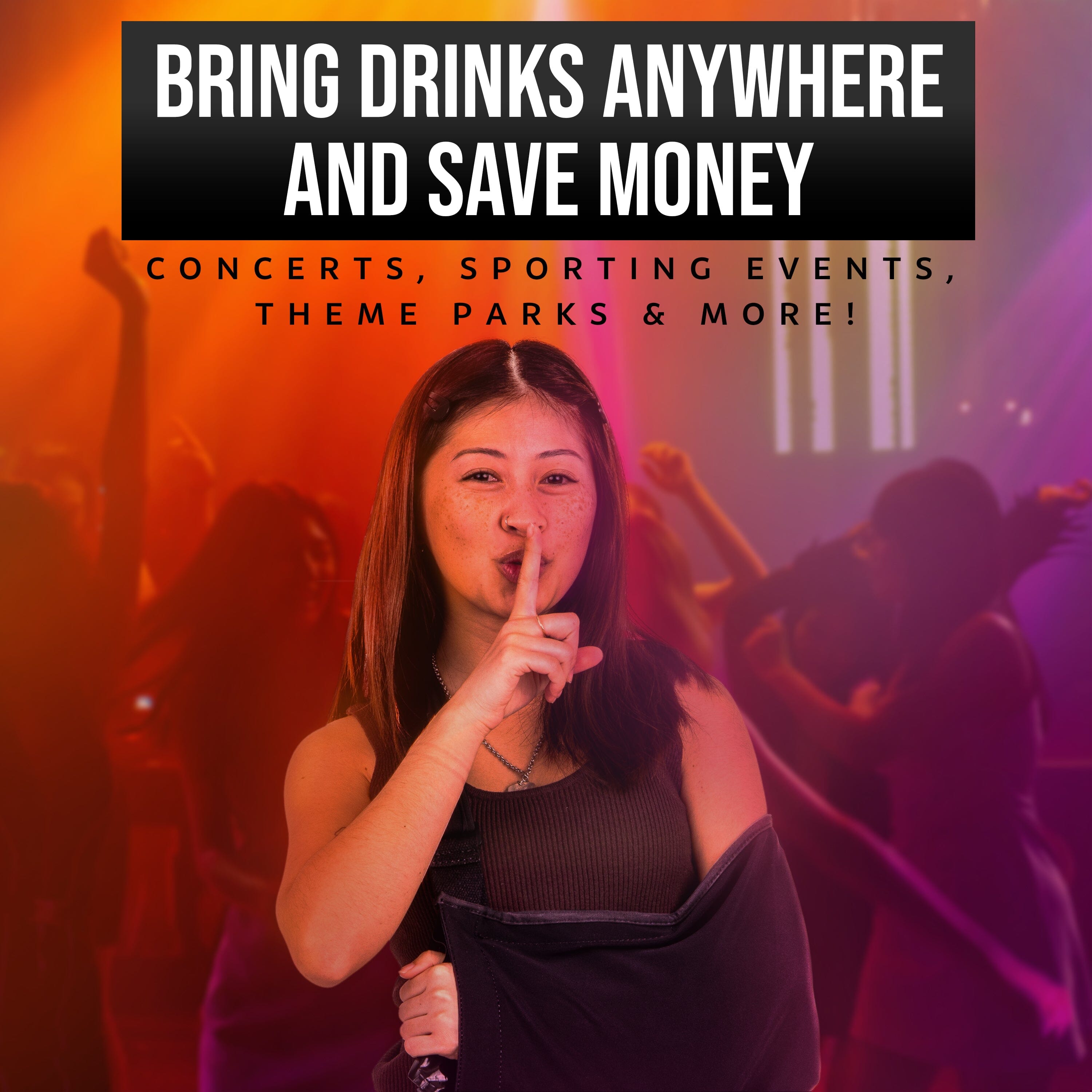 GoPong Arm Sling Flask (16 oz Total) - Hidden Alcohol Flask for Liquor Disguise – Secret Liquor Drink Container for Concerts, Sports Events, & Theme Parks – Includes Funnel & Spout GoSports