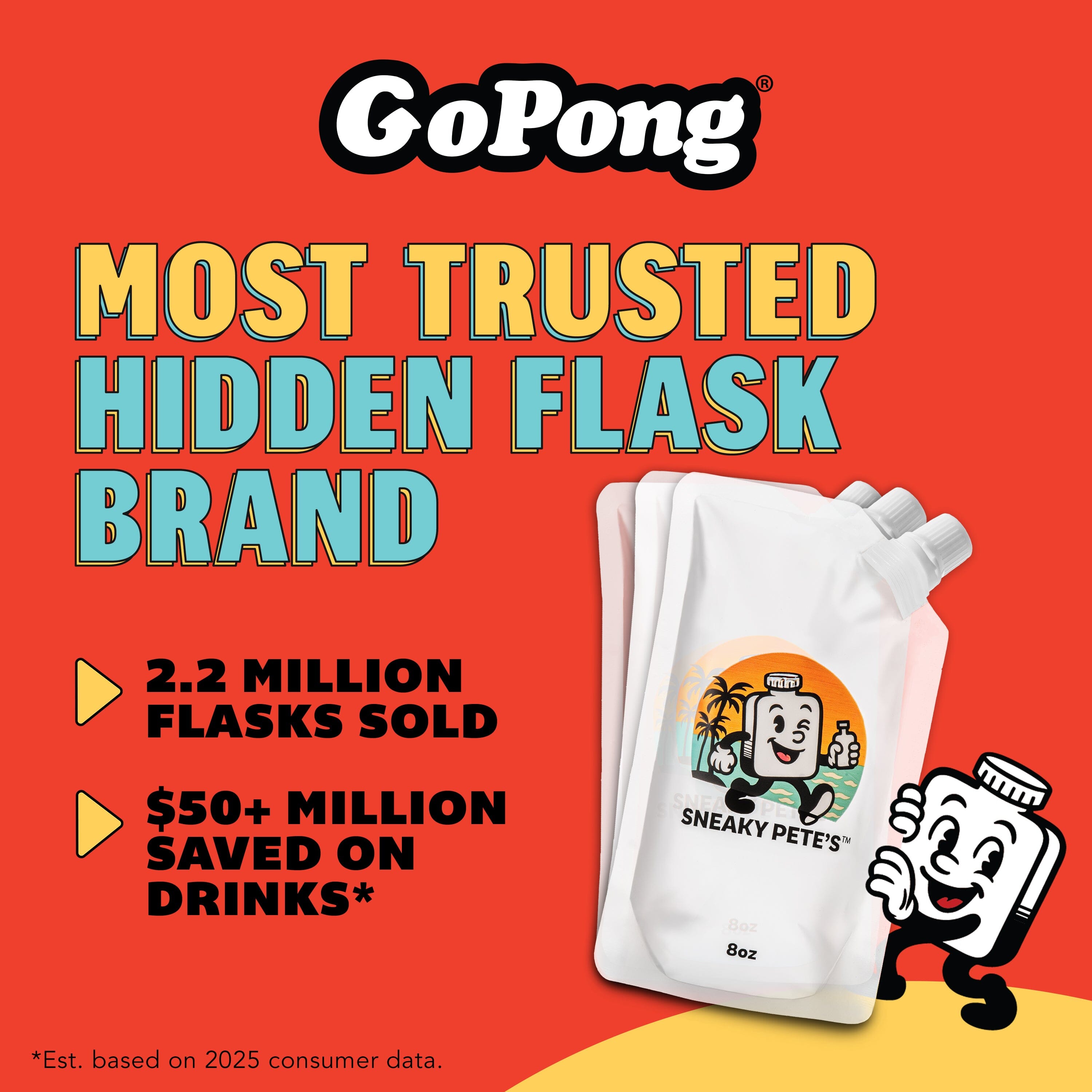 Sneaky Pete's Liquor Pouches - Hidden Plastic Flasks - 8 oz Alcohol Pouch Containers Playgosports.com