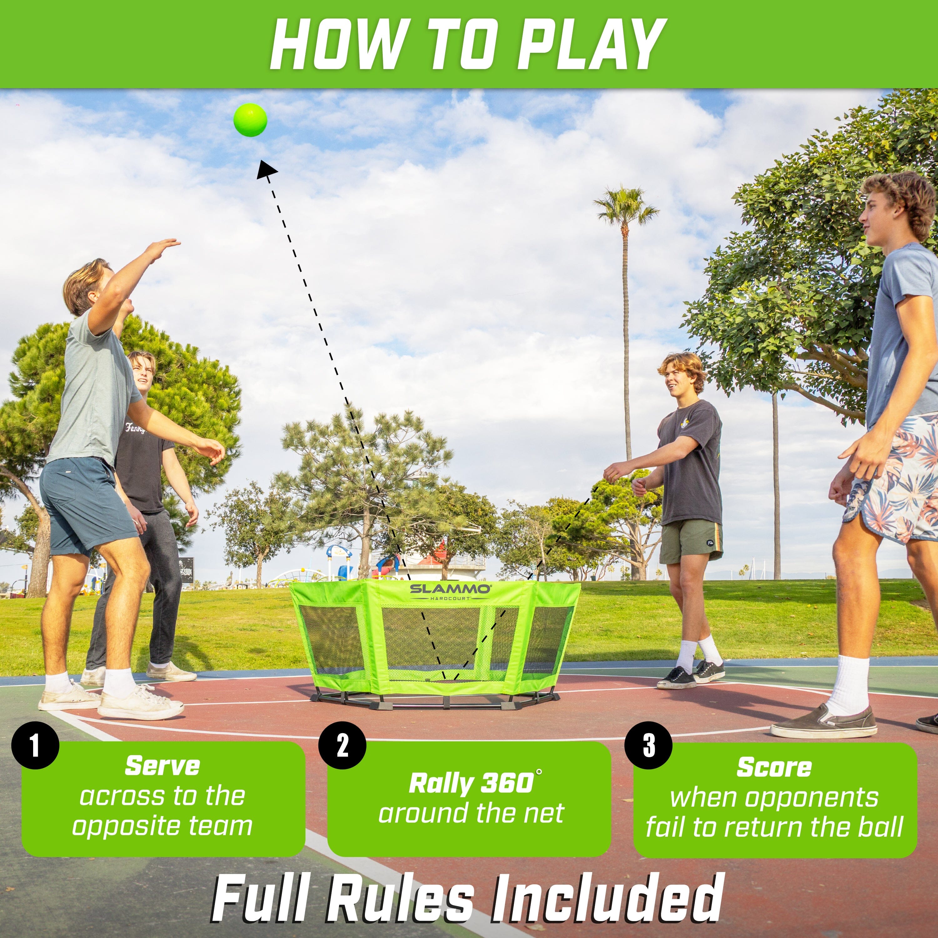 a group of people playing a game of tennis