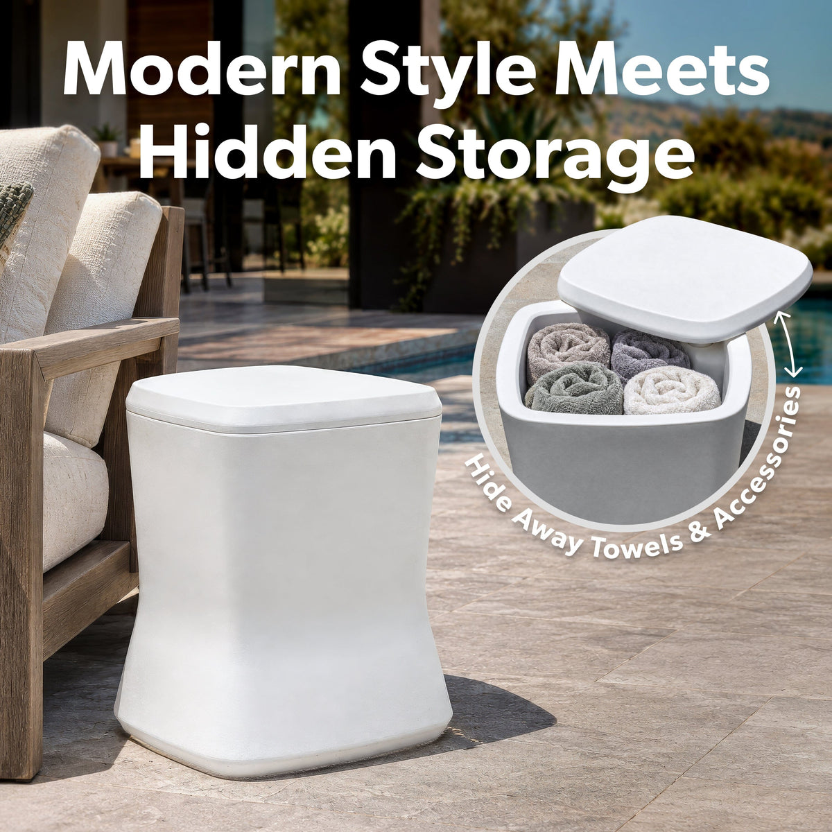 In-Pool Baja Shelf Cooler Table, 25 qt Coast Modern