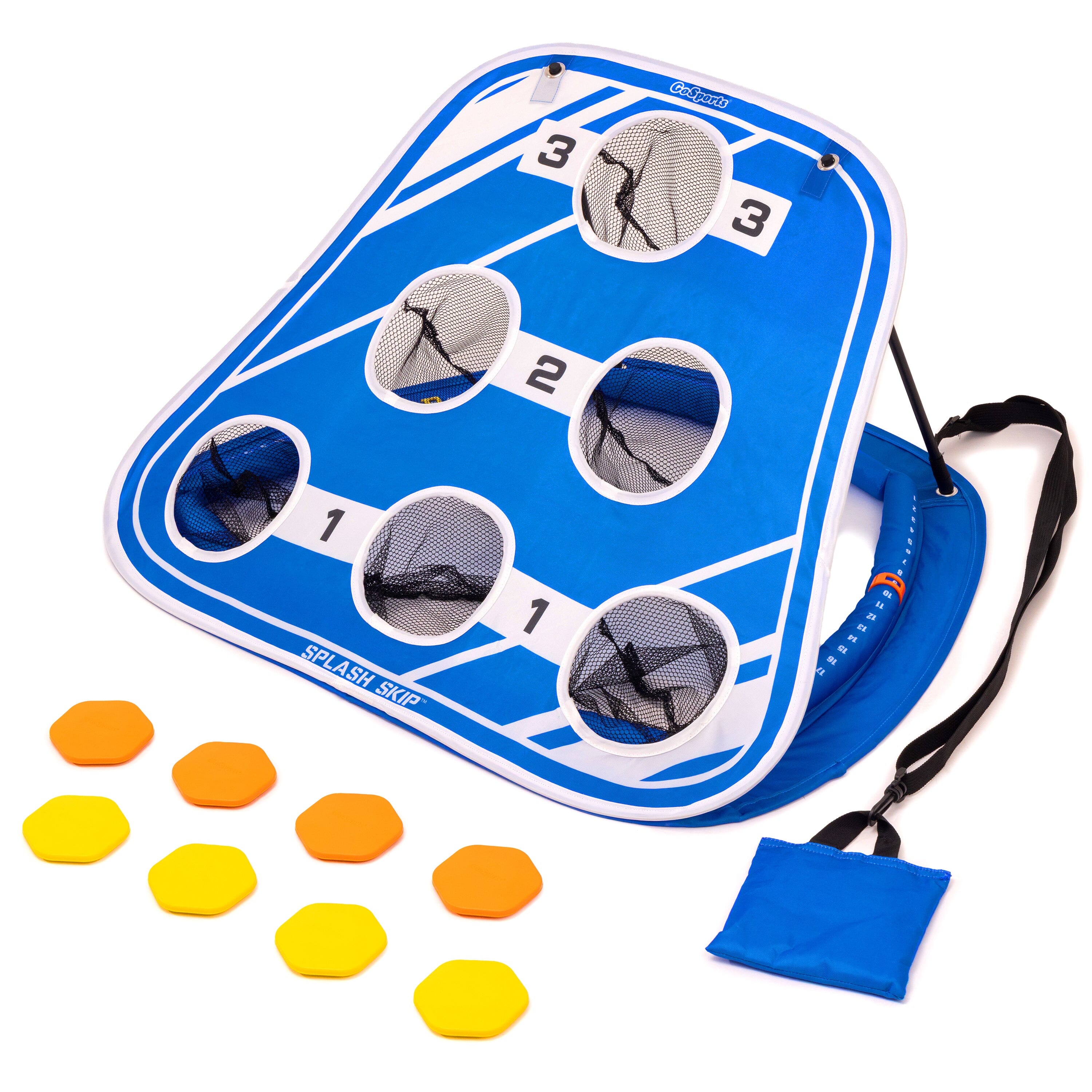 GoSports Splash Skip Floating Pool Cornhole Game - Stone Skipping Swimming Pool Game for Adults & Family - Water Cornhole Game for Pools & Lakes Pool Toy Playgosports.com