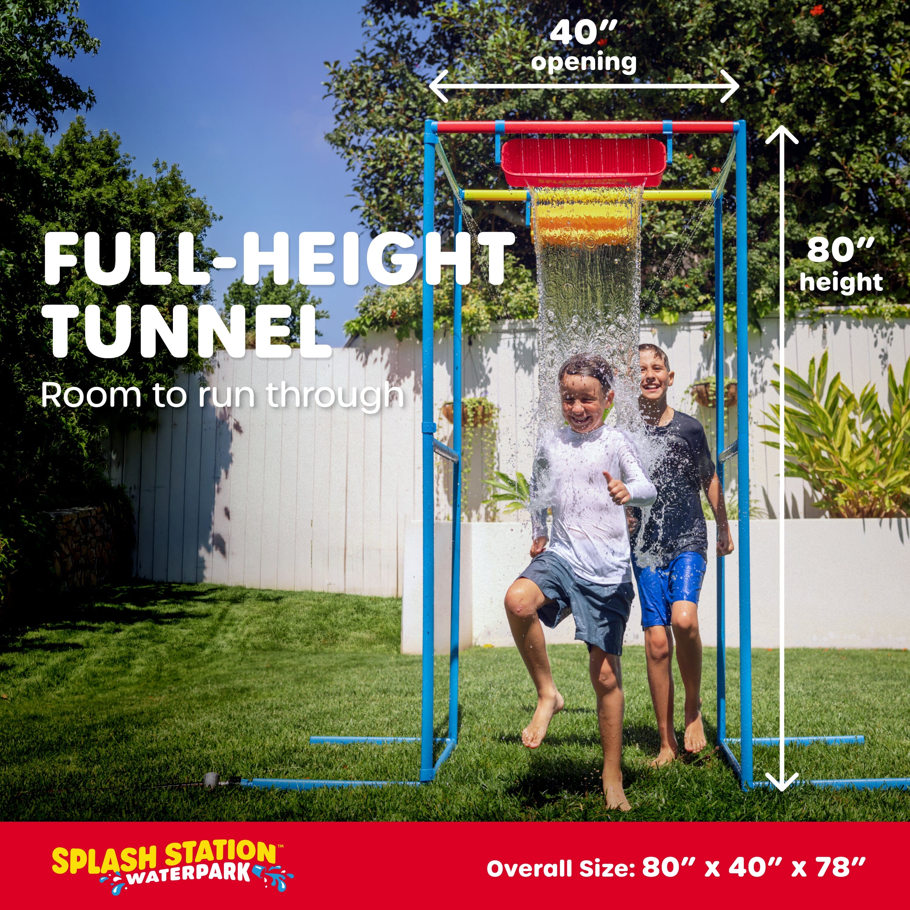 GoSports Splash Station Waterpark - Backyard Water Park for Kids, Outdoor Water Play Equipment with Sprinklers & Bucket Playgosports.com