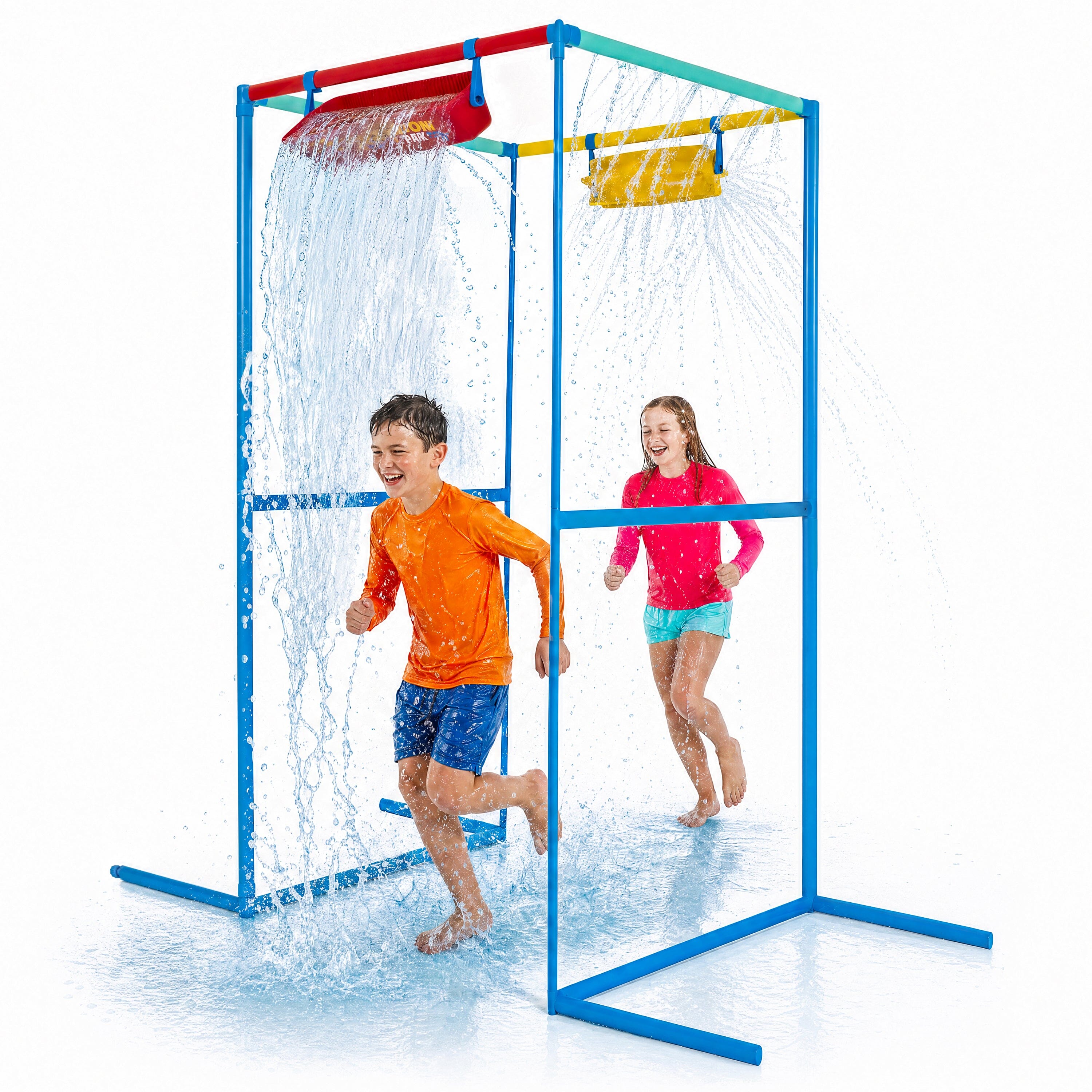GoSports Splash Station Waterpark - Backyard Water Park for Kids, Outdoor Water Play Equipment with Sprinklers & Bucket Playgosports.com