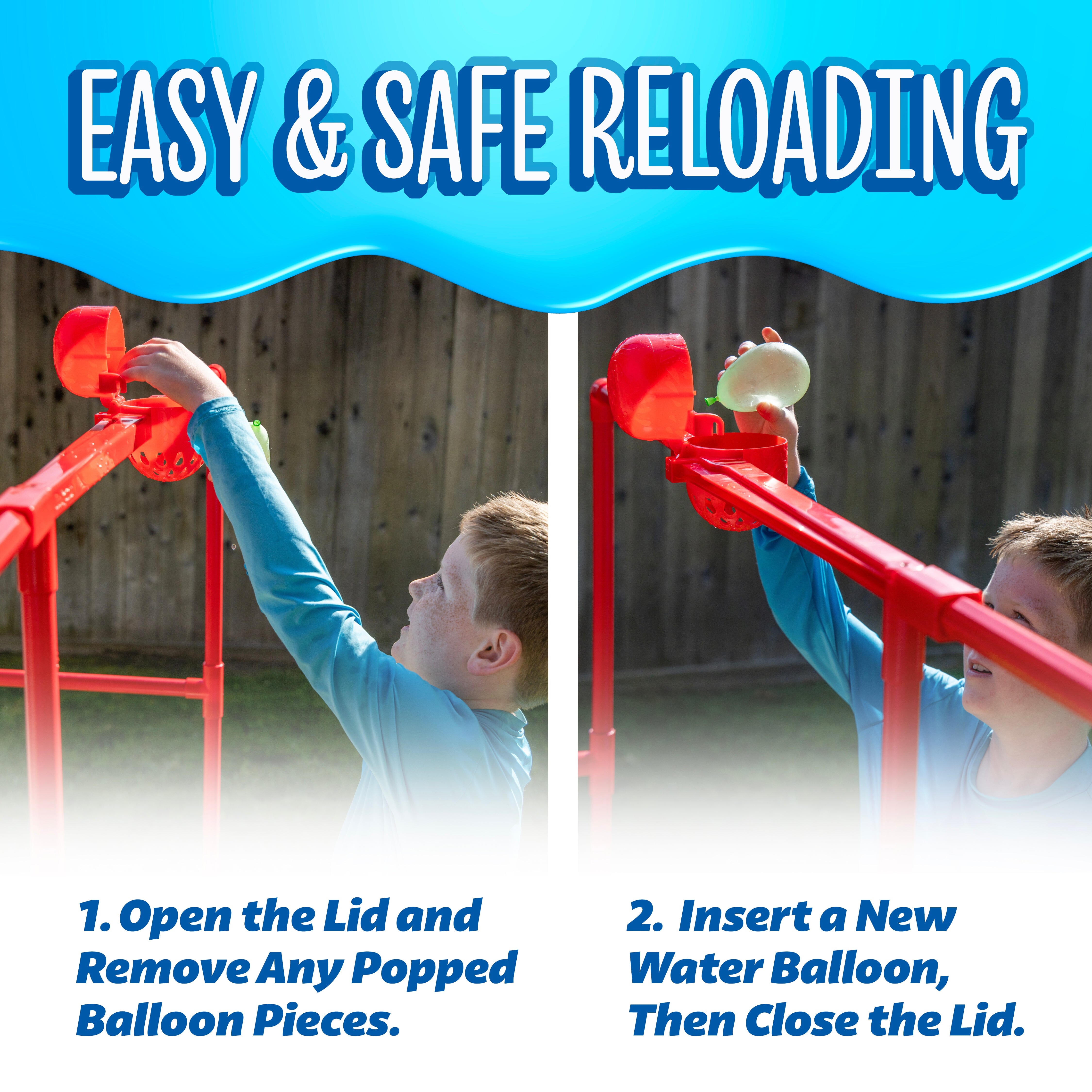 GoSports Backyard Water Toy Game for Kids & Adults - Splash Tower Burst Water Balloon Dunk Tank GoSports