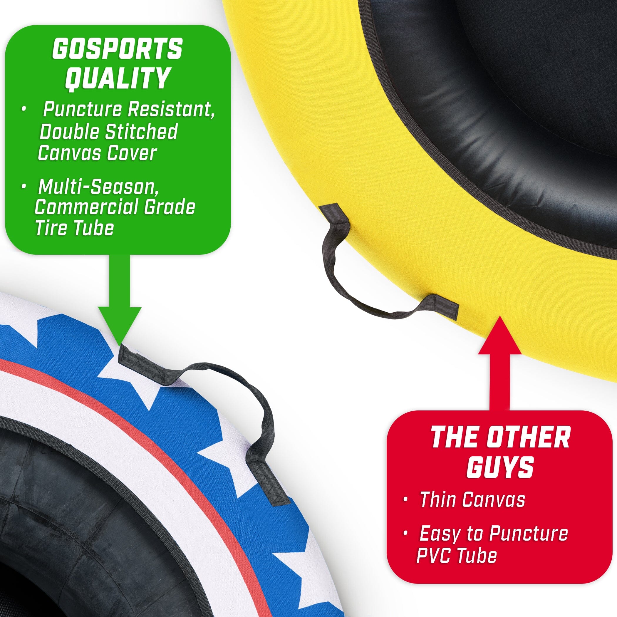 a yellow life preserveer with a red, white and blue star design