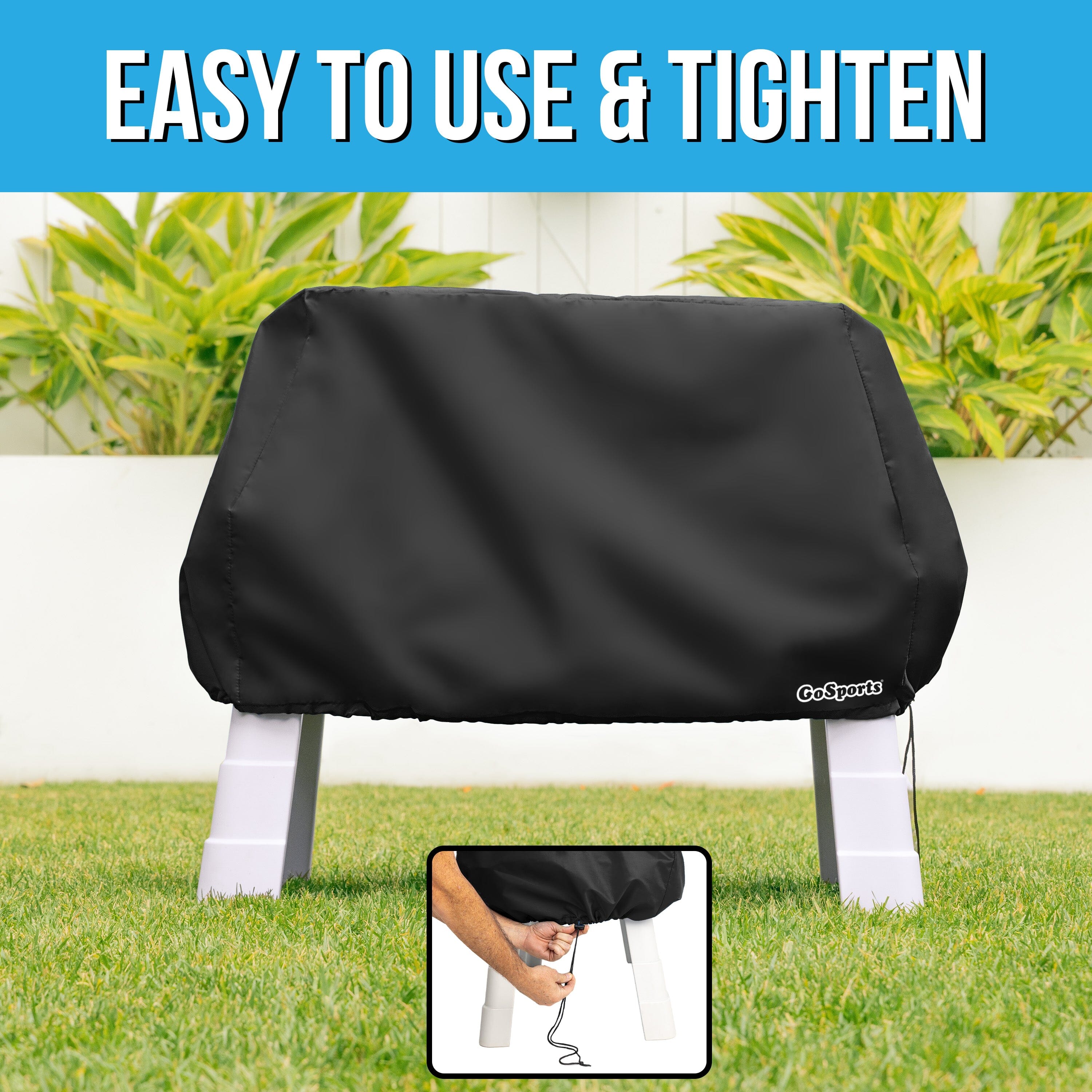 GoSports Universal Kids Water Table Cover - Anti-UV, Waterproof - Fits up to 41 x 25 x 34 Inches - Cover ONLY - Black GoSports