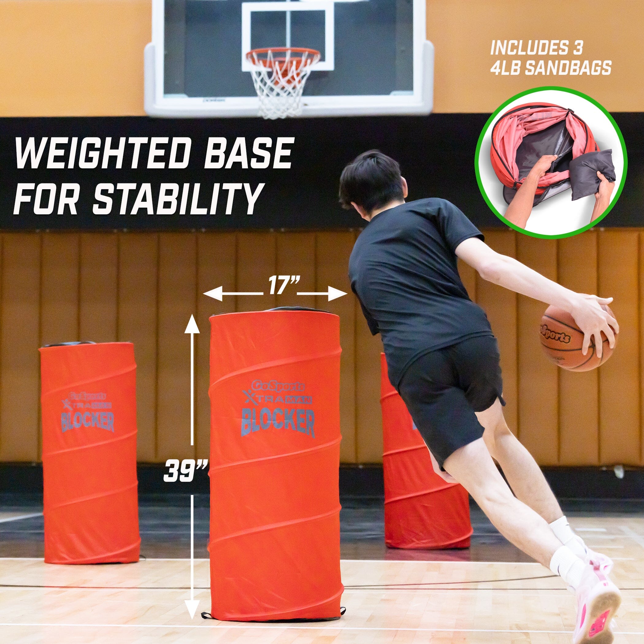 GoSports XTRAMAN Blocker Pop-Up Defenders 3-Pack Xman GoSports