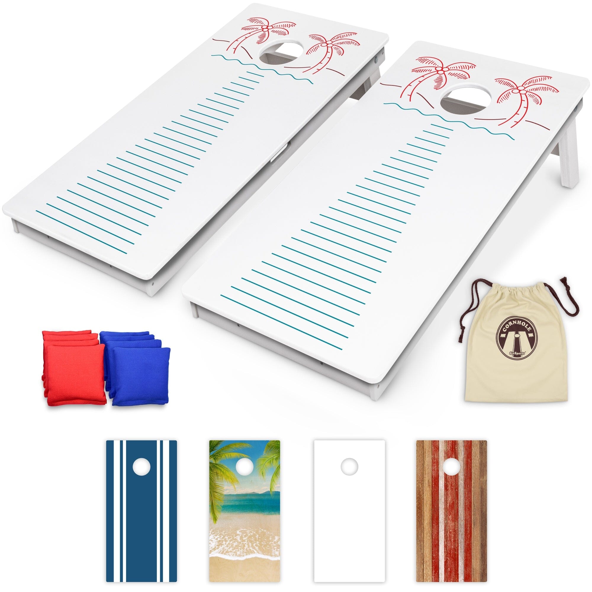 GoSports 4 x 2 ft Resort Collection All Weather Cornhole Board Set PlayGoSports.com Palms