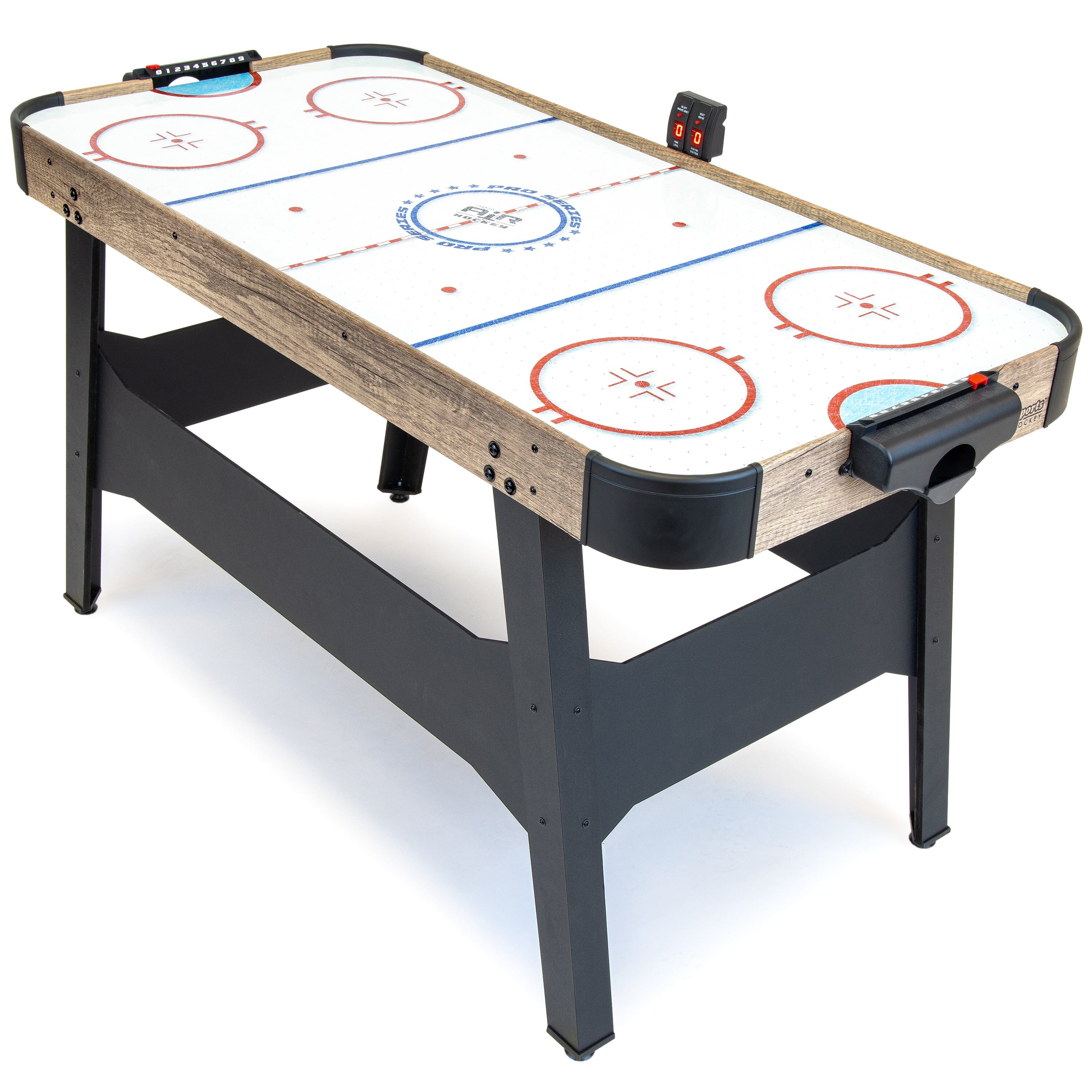 a table with a hockey game on it