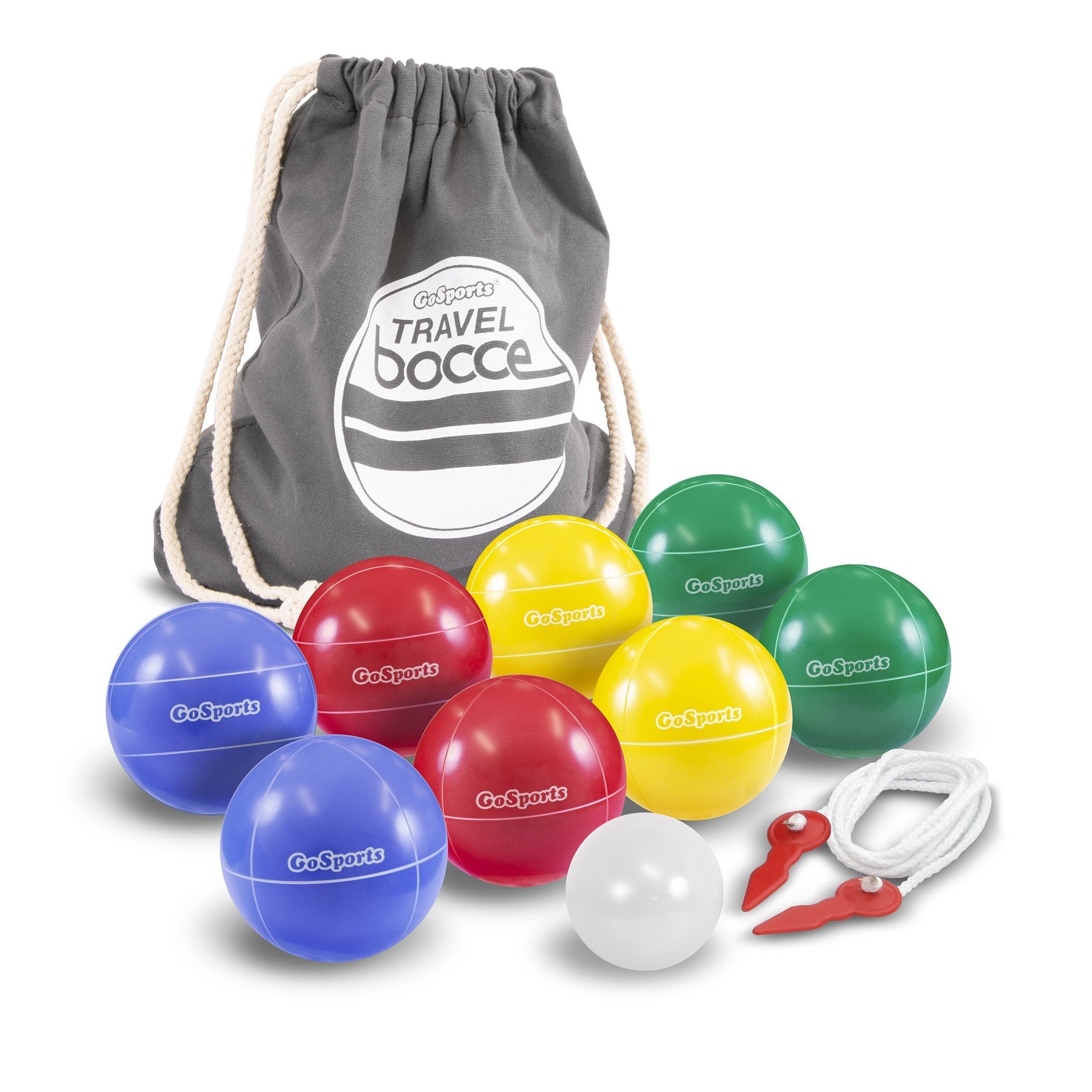 a bag of colorful balls with a drawsack bag