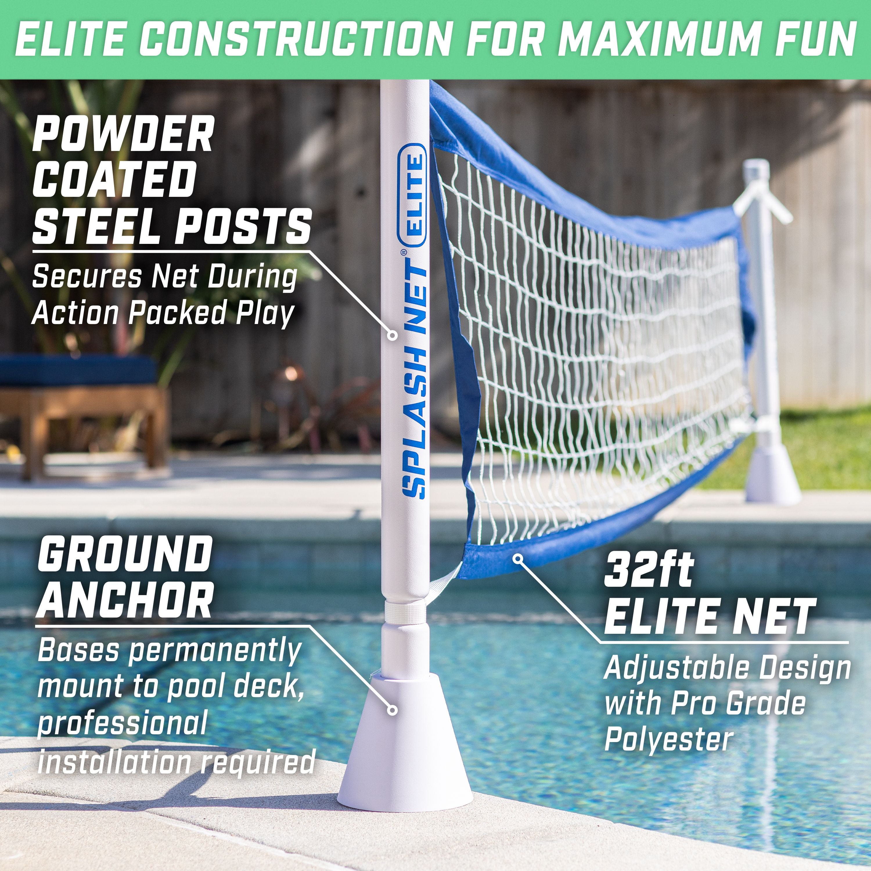 a volleyball net with the instructions for the net