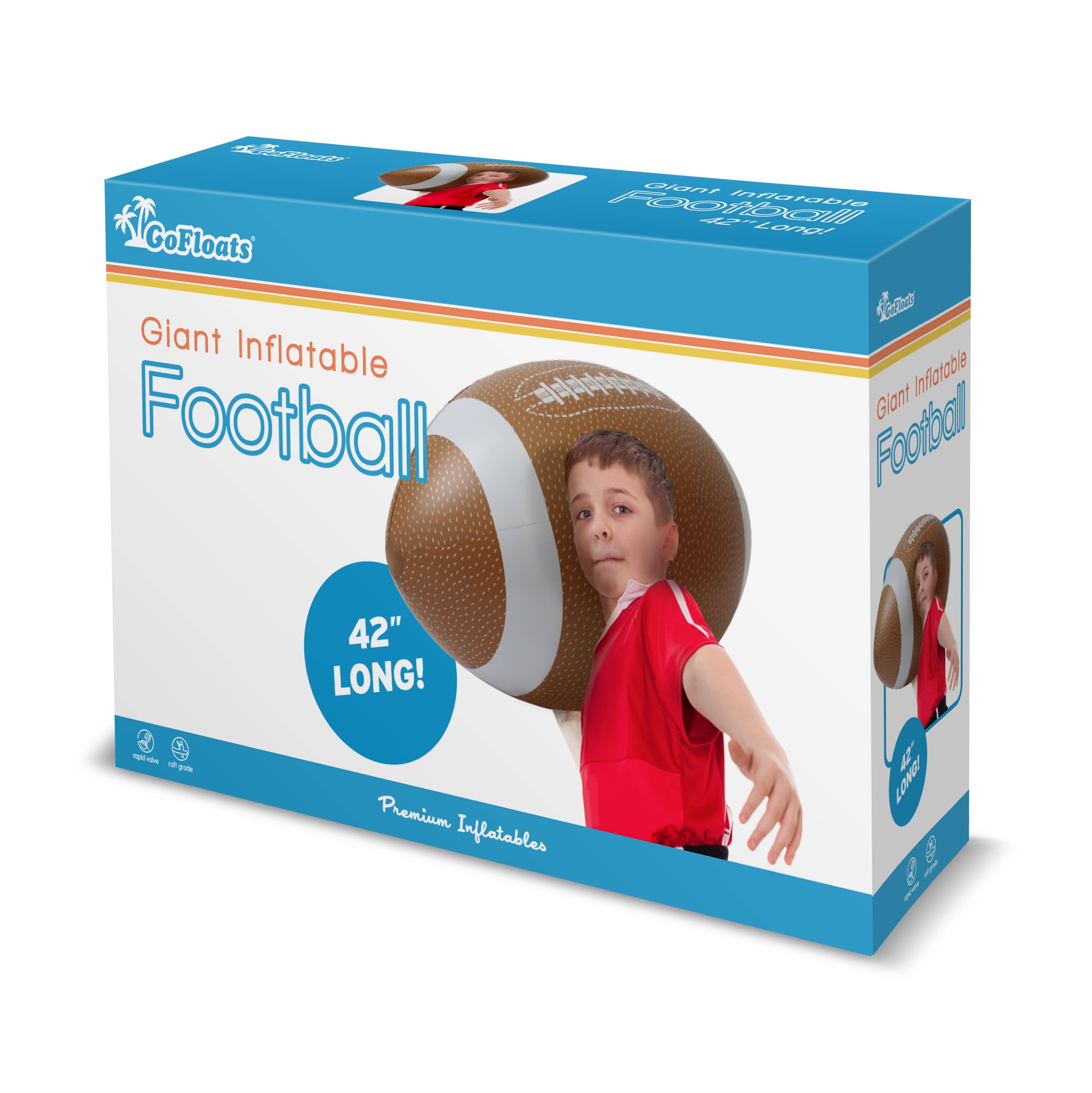 a box of football balls with a child in it