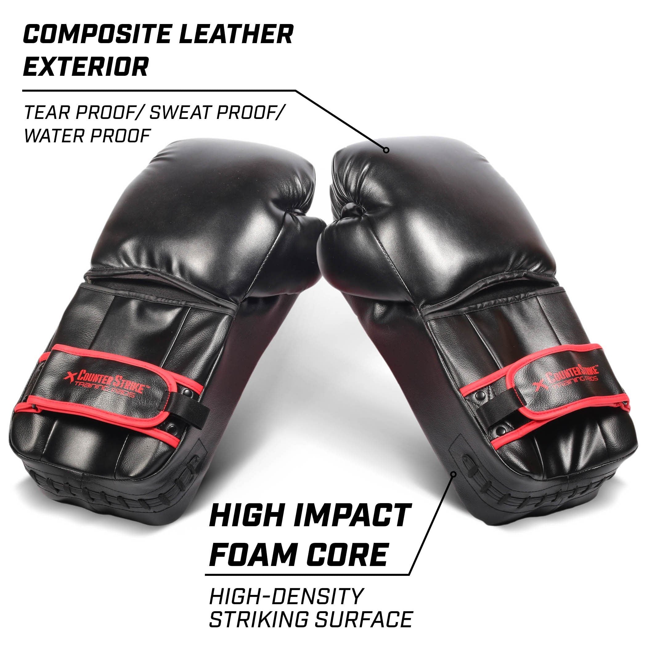 a pair of boxing gloves with the words, ' high impact ' and ' high impact '