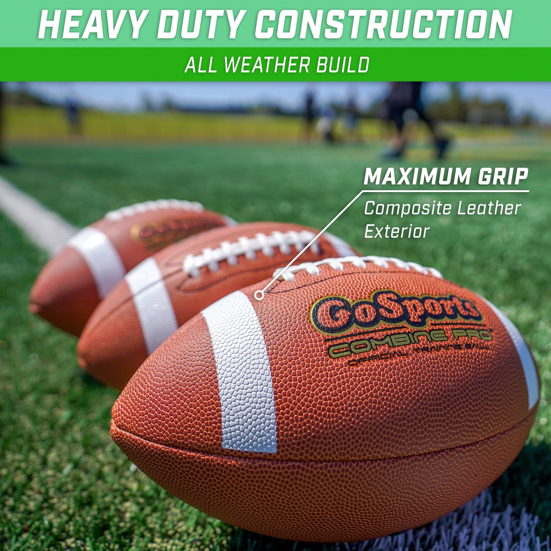 a football ball on the grass with the words heavy duty heavy duty heavy duty heavy duty heavy duty