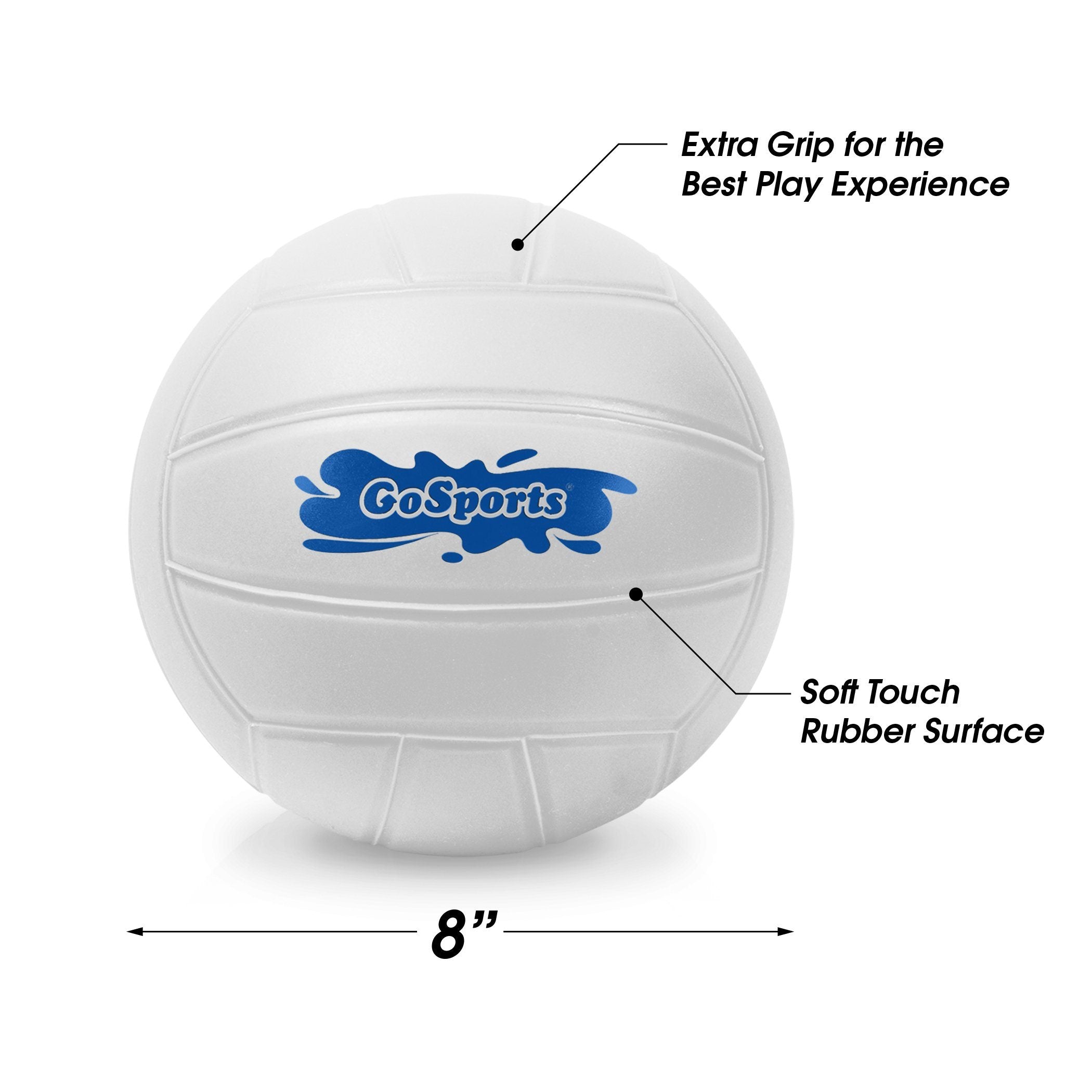 the volleyball ball is shown with the text, ' extra size '