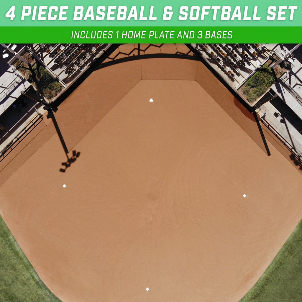GoSports Baseball & Softball 4 Piece Premium Base Set | Heavy Duty for Athletes Baseball playgosports.com 