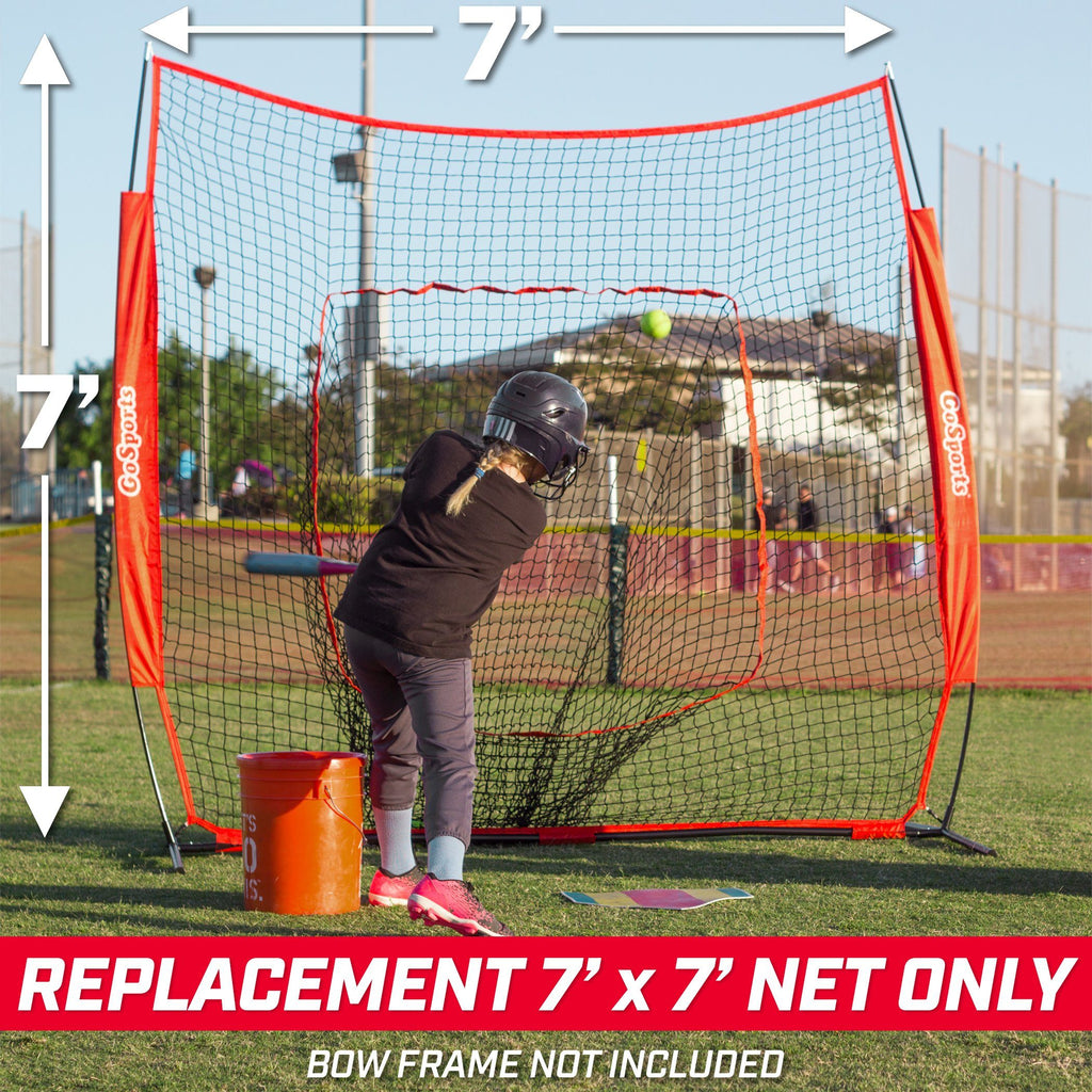 GoSports Replacement 7'x7' Baseball / Softball Net with Strike Zone Attachment, Replacement Net Only - Frame Not Included Baseball playgosports.com 