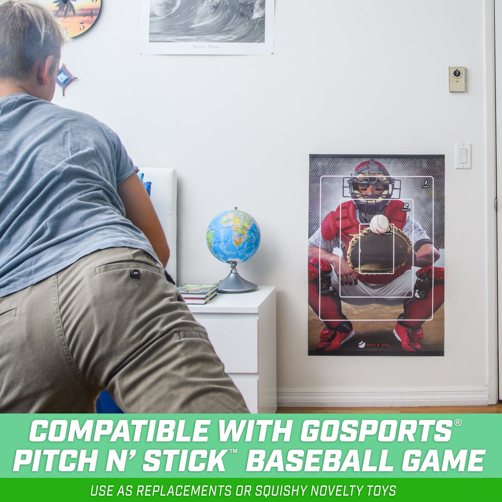GoSports Pitch N Stick Replacement Baseballs - 4-Pack Playgosports.com 