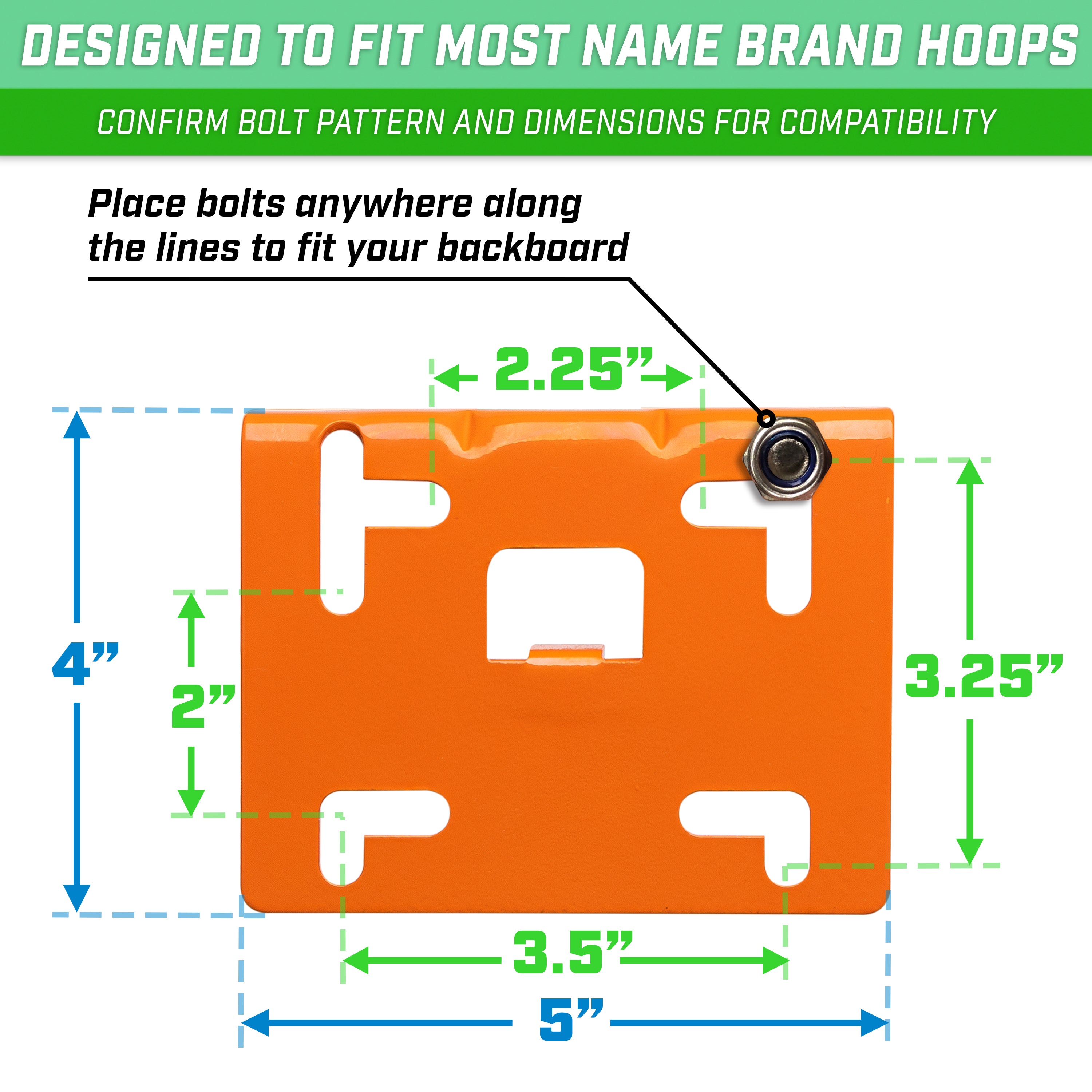a picture of a orange plastic board with measurements