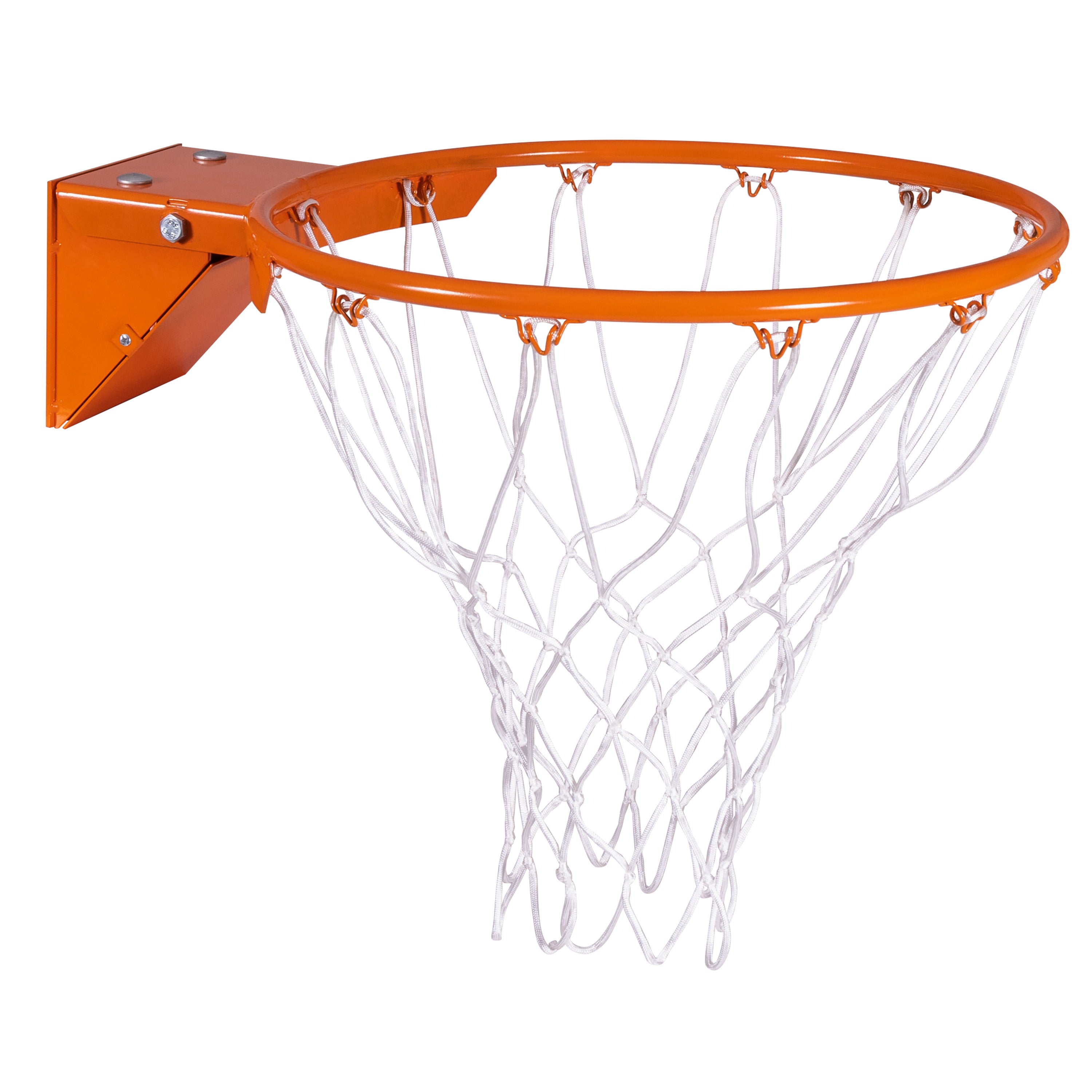 a basketball hoop with a white net