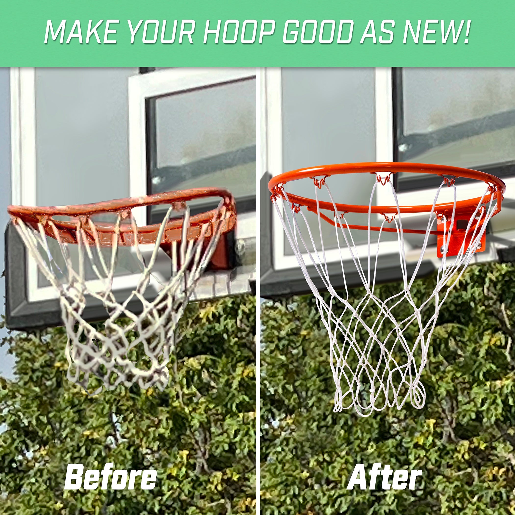 a basketball hoop with a basketball ball in it