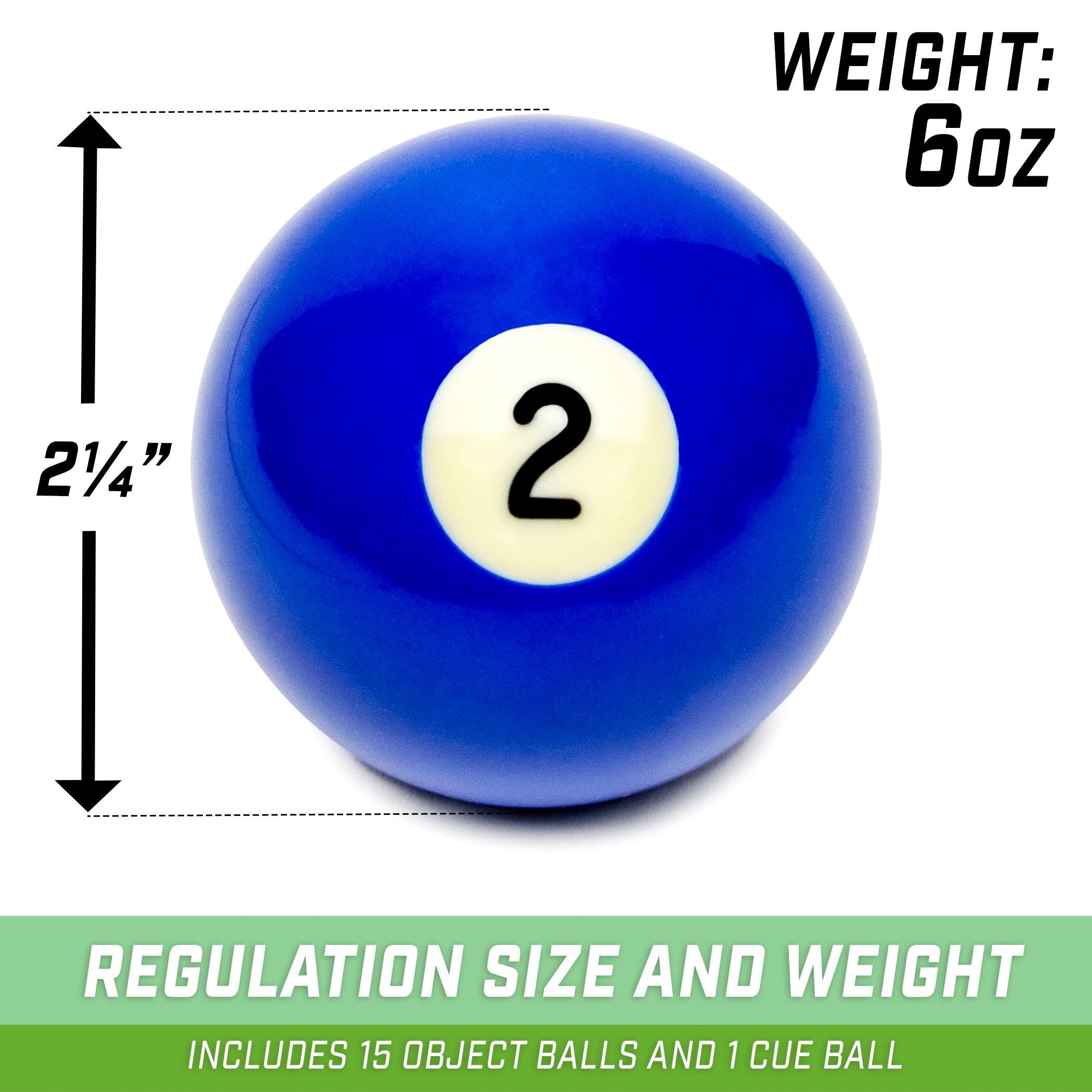 a pool ball with the number 2 on it