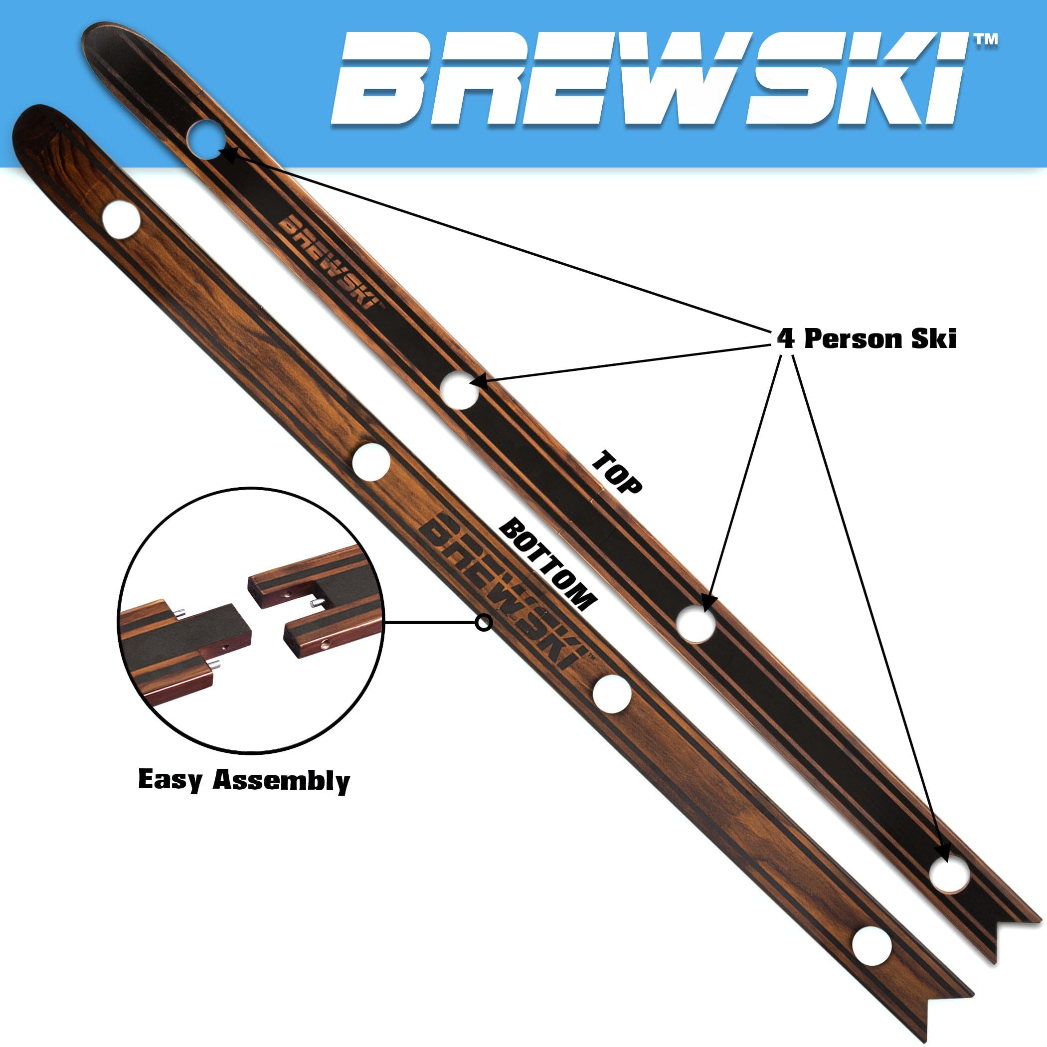 a picture of the dew skis with the words dew skis