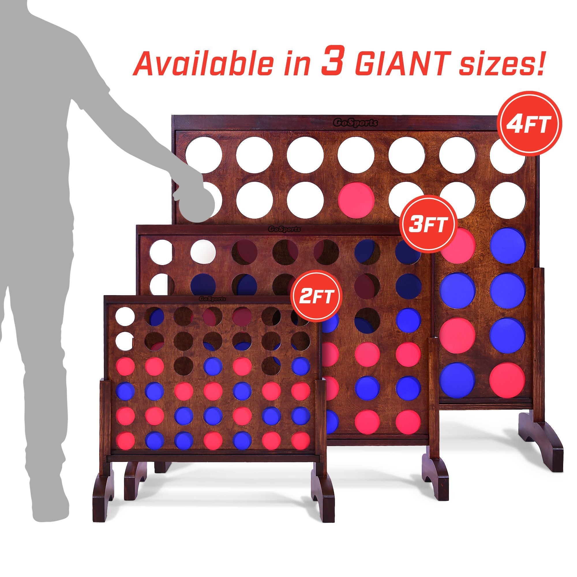 a giant connect connect board game with a silhouette of a man