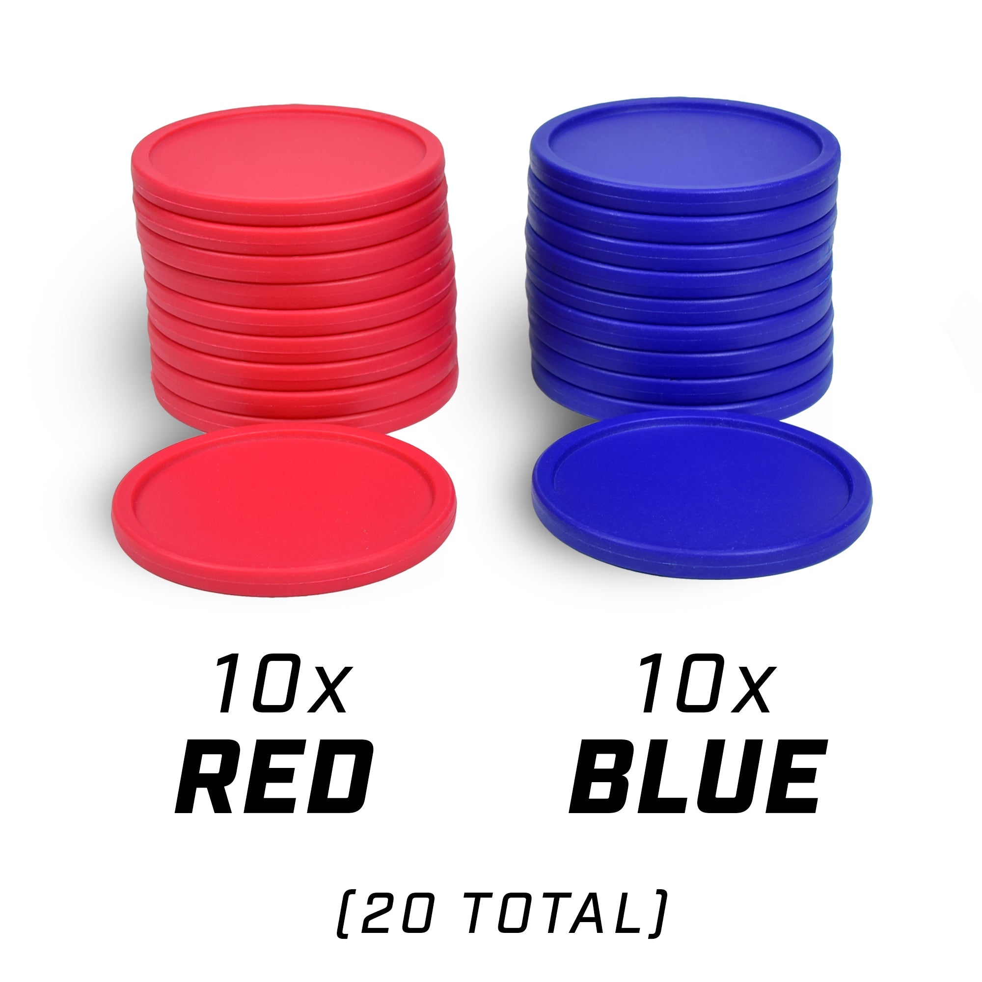 10x red and blue plastic lids