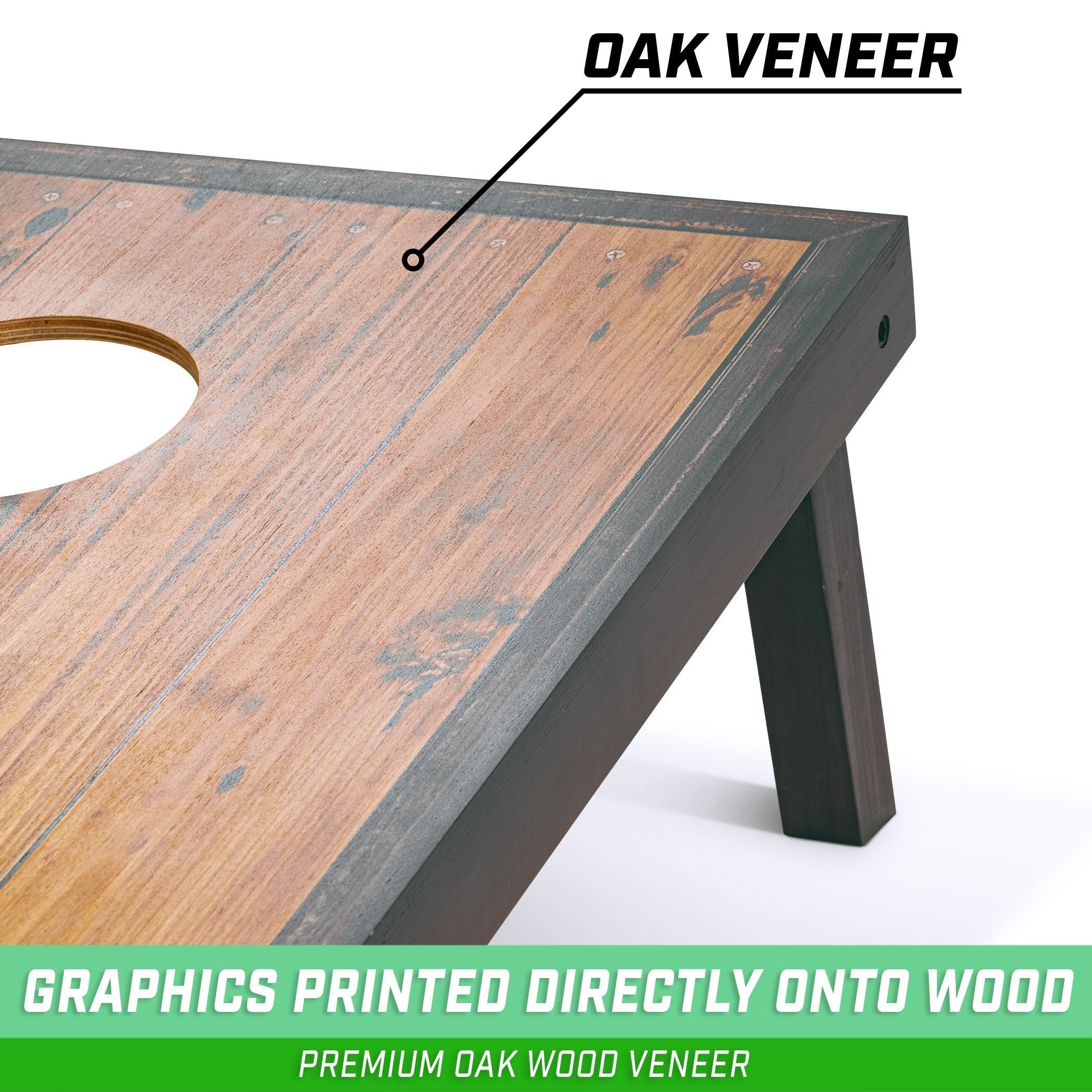 a wooden table with a hole in the middle