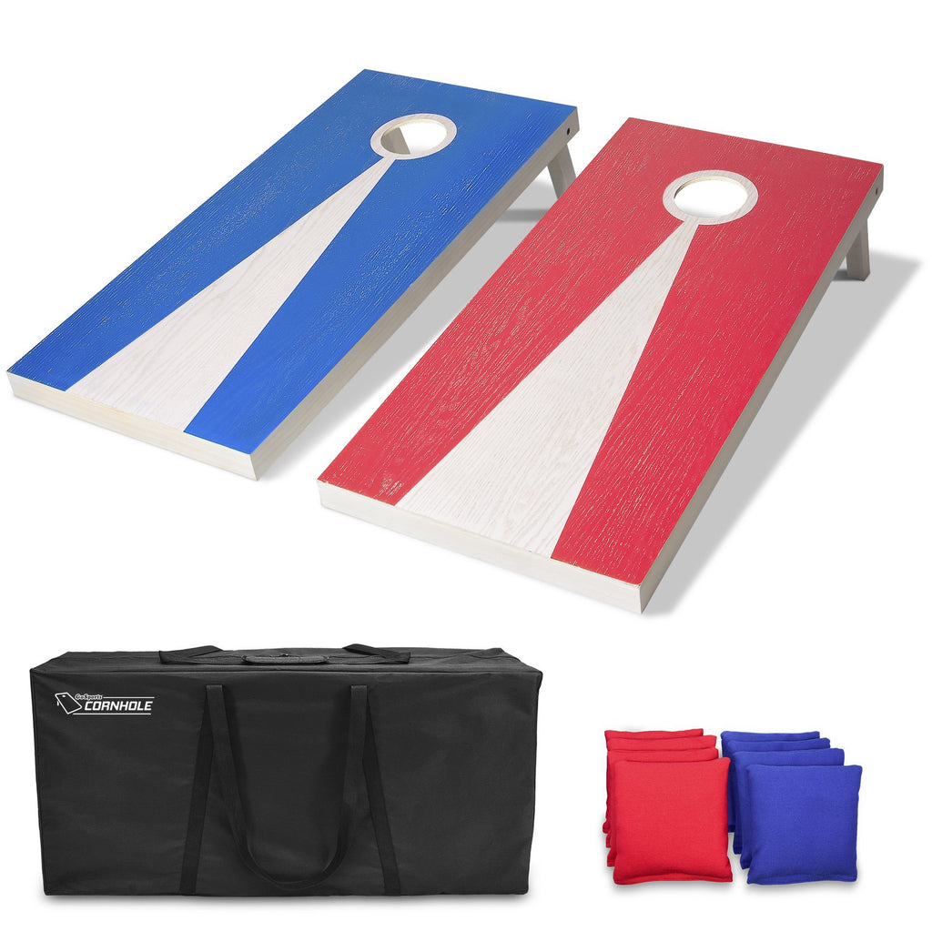 GoSports Light Regulation Size Solid Wood Cornhole Set - Includes Two 4' x 2' Boards, 8 Bean Bags, Carrying Case and Game Rules Cornhole playgosports.com 