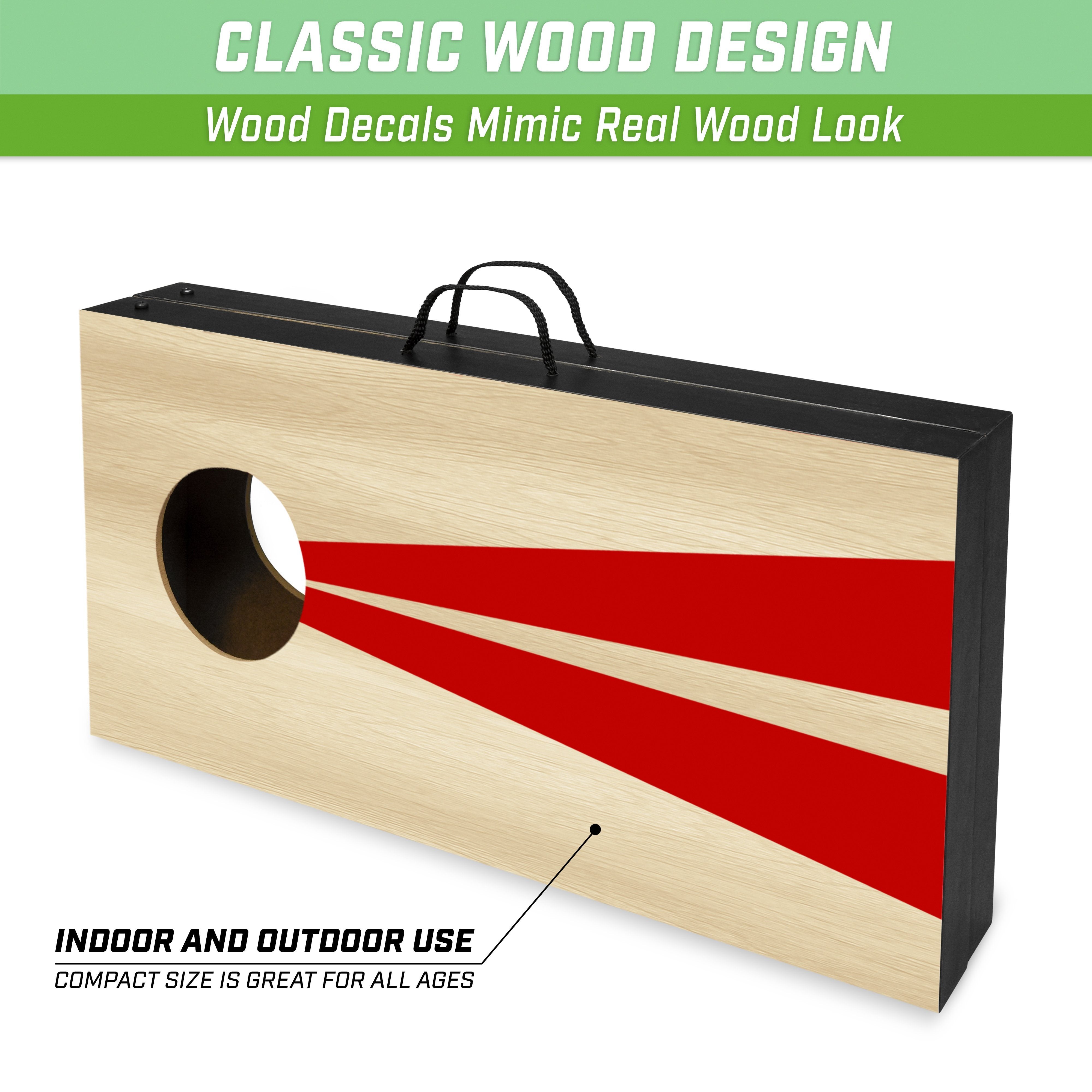 a wooden box with a hole in it