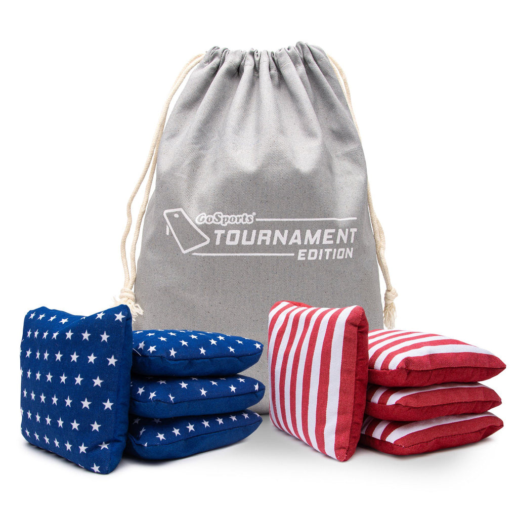 GoSports America Dual Sided Cornhole Bean Bags | Slide & Stop Regulation Tournament Bean Bags Set of 8 Cornhole playgosports.com 