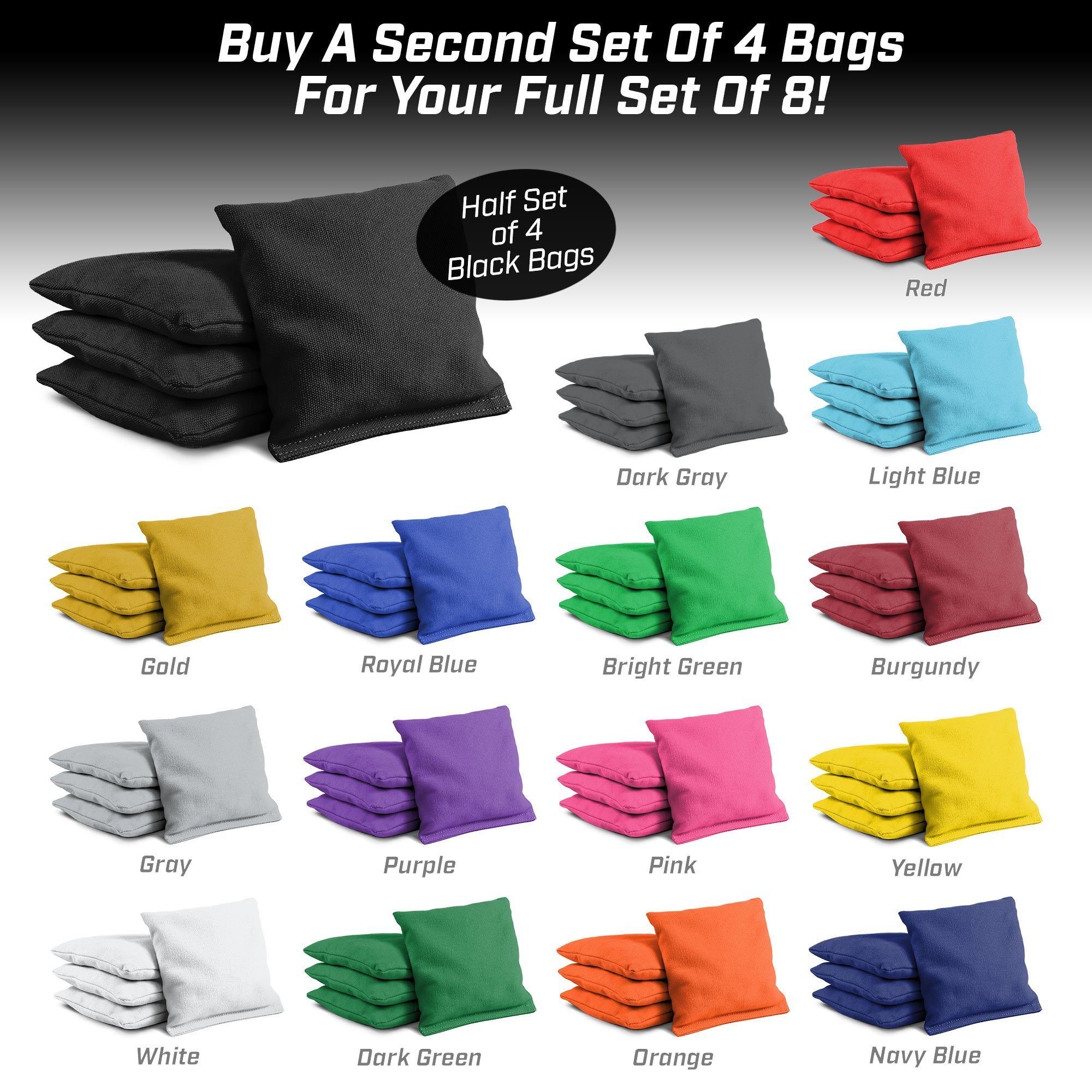 a set of four pairs of gloves with different colors